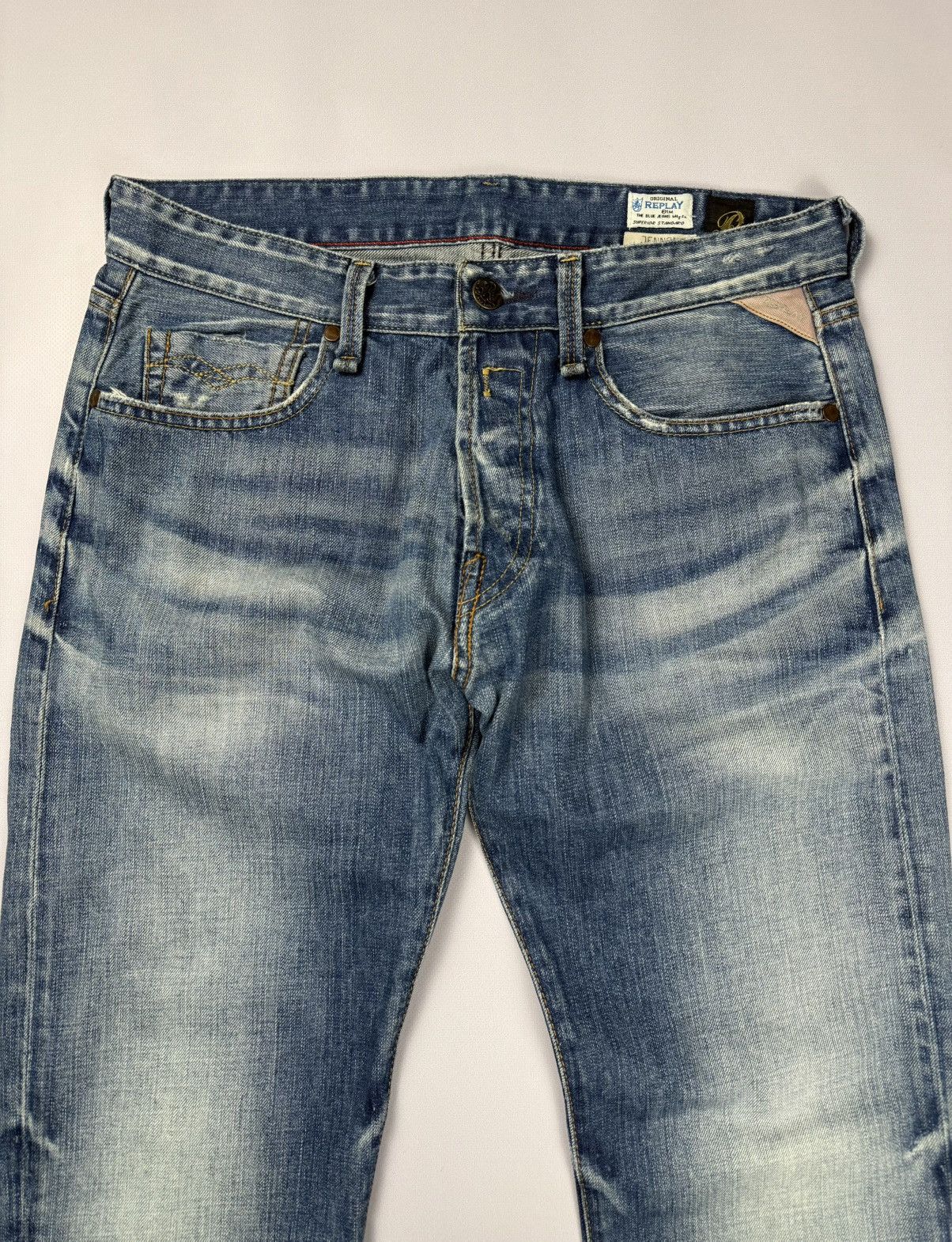 Japanese Brand Vintage Replay Distressed Jeans Denim Size US 32 / EU 48 - 7 Thumbnail