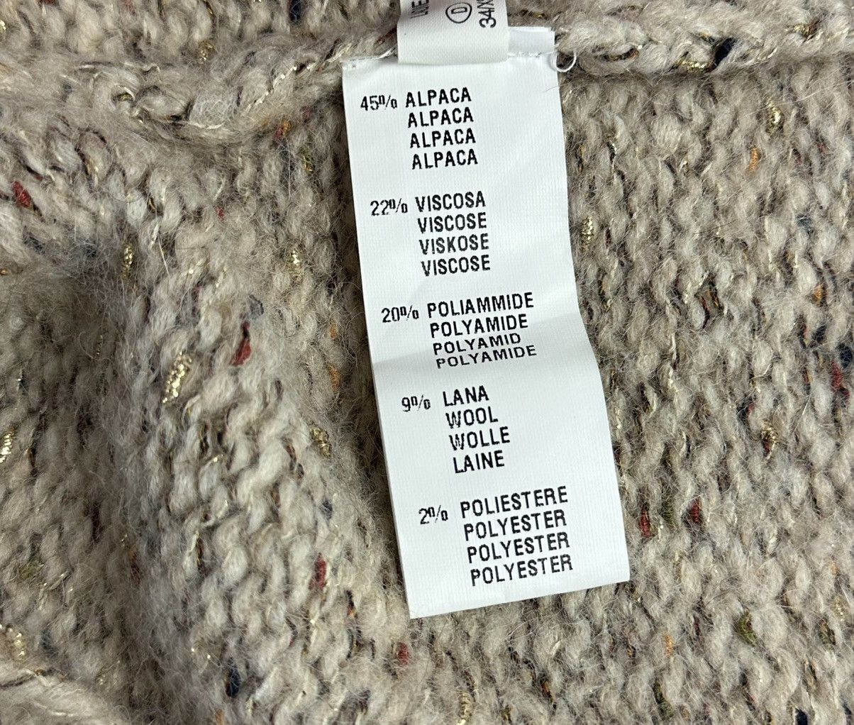 Fabiana Filippi Fabiana Filippi Made in Italy Knit Alpaca Blazer Jacket Size XS / US 0-2 / IT 36-38 - 8 Thumbnail