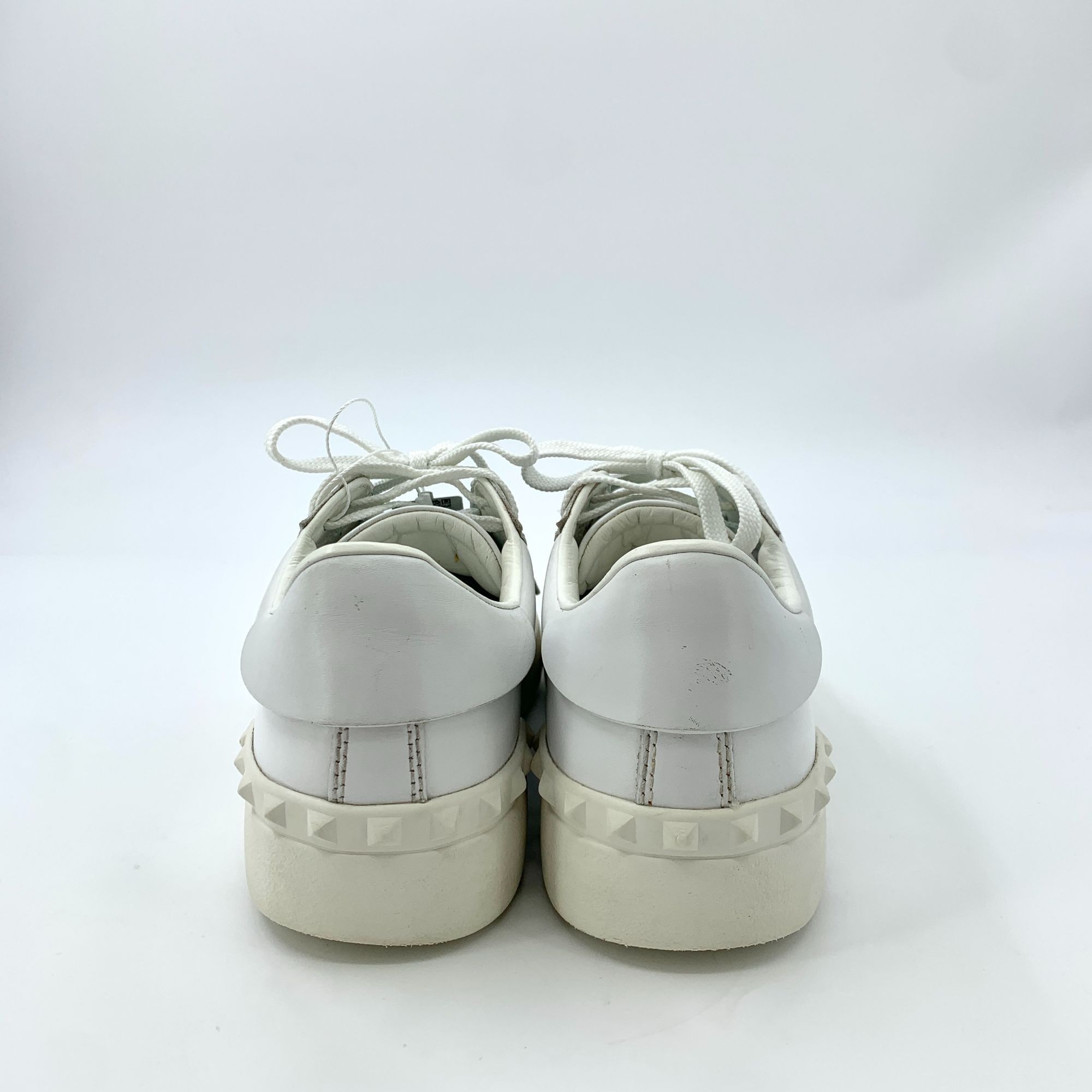 Valentino Valentino Rockstud White & Green Leather Sneakers Size US 7.5 / EU 40-41 - 4 Thumbnail