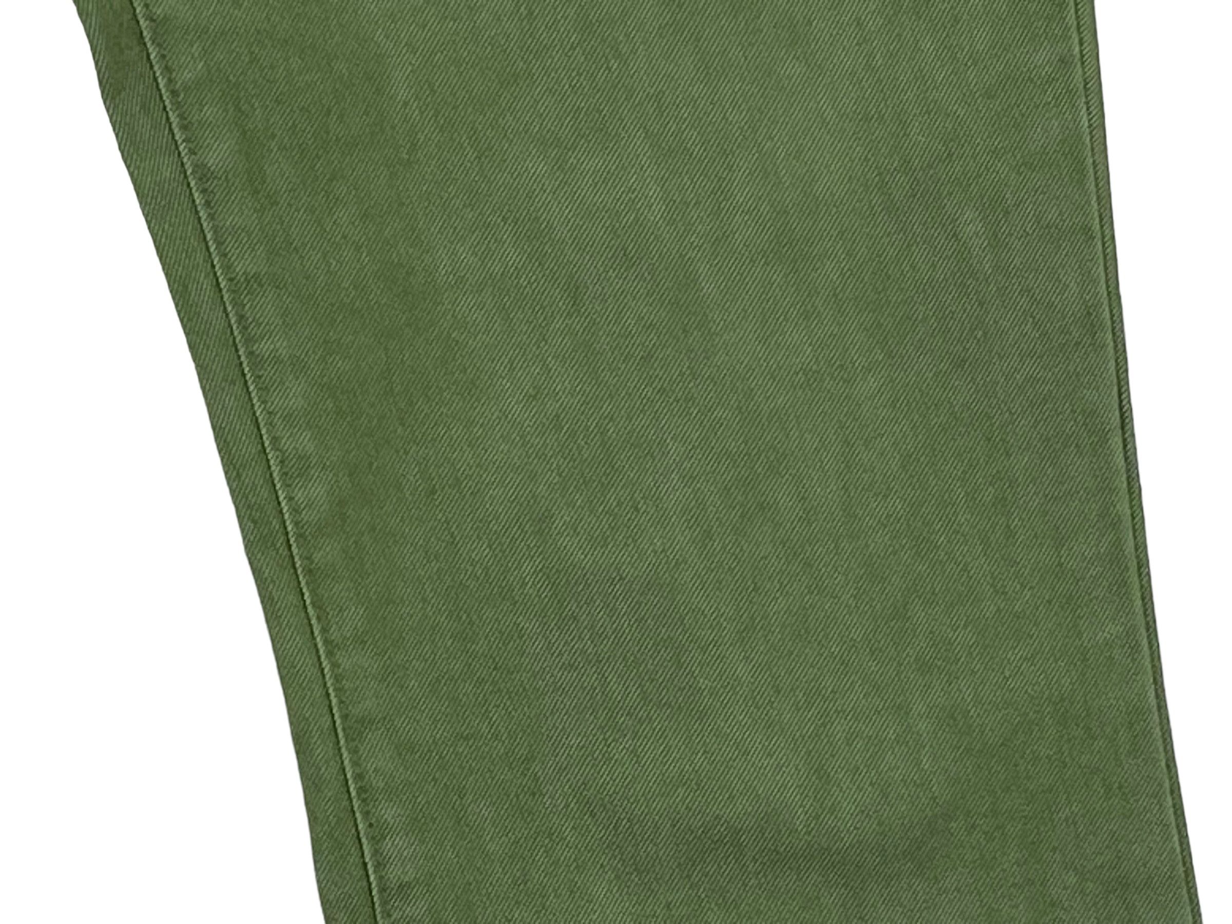 Japanese Brand Et Boîte Olive Green Straight-Leg Jeans Size 28" / US 6 / IT 42 - 9 Thumbnail