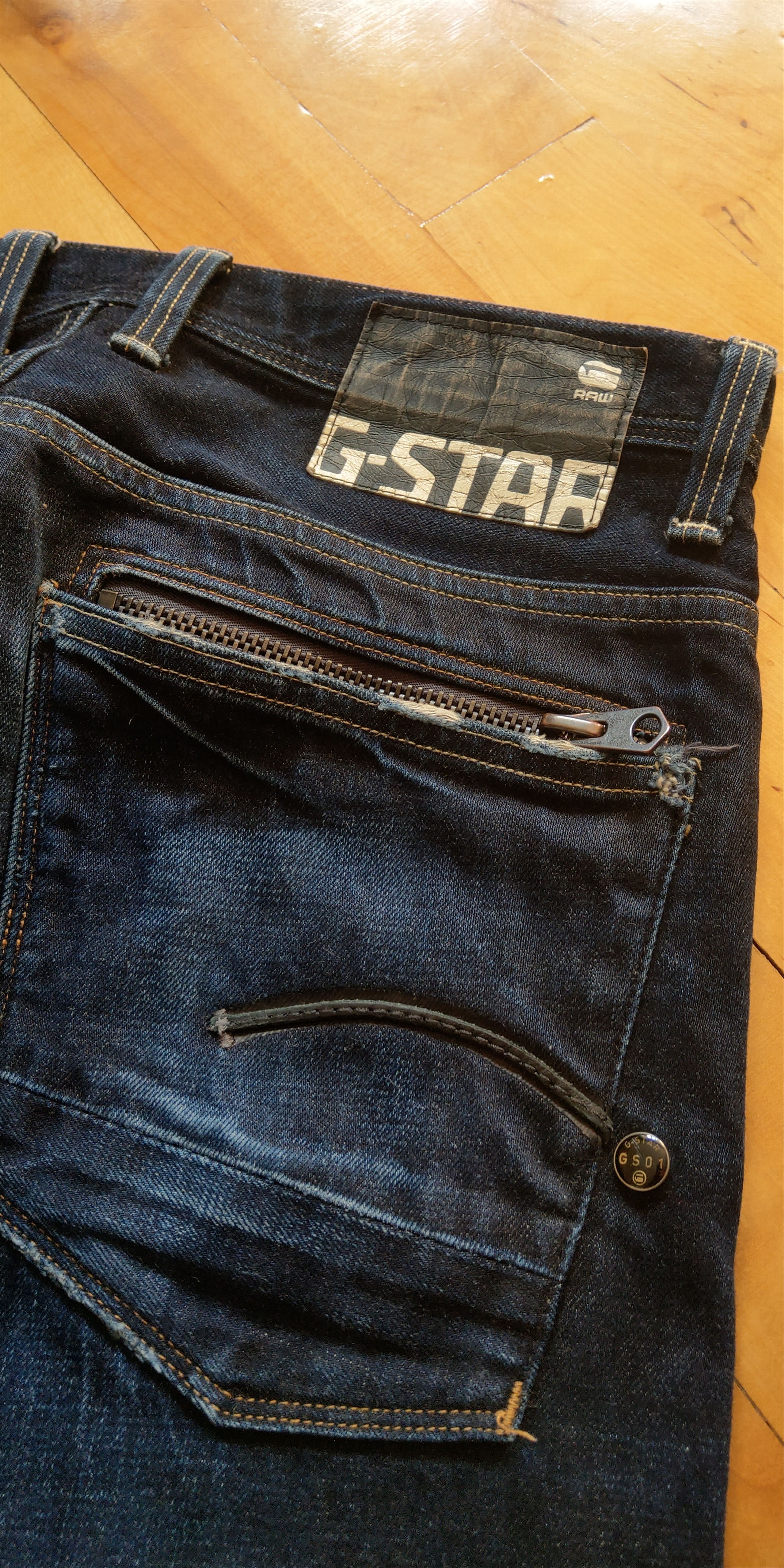 G-Star Skinny Baggy Stacked Pants Semi Flared Alt Neo Denim Goth 32 Size US 32 / EU 48 - 2 Thumbnail