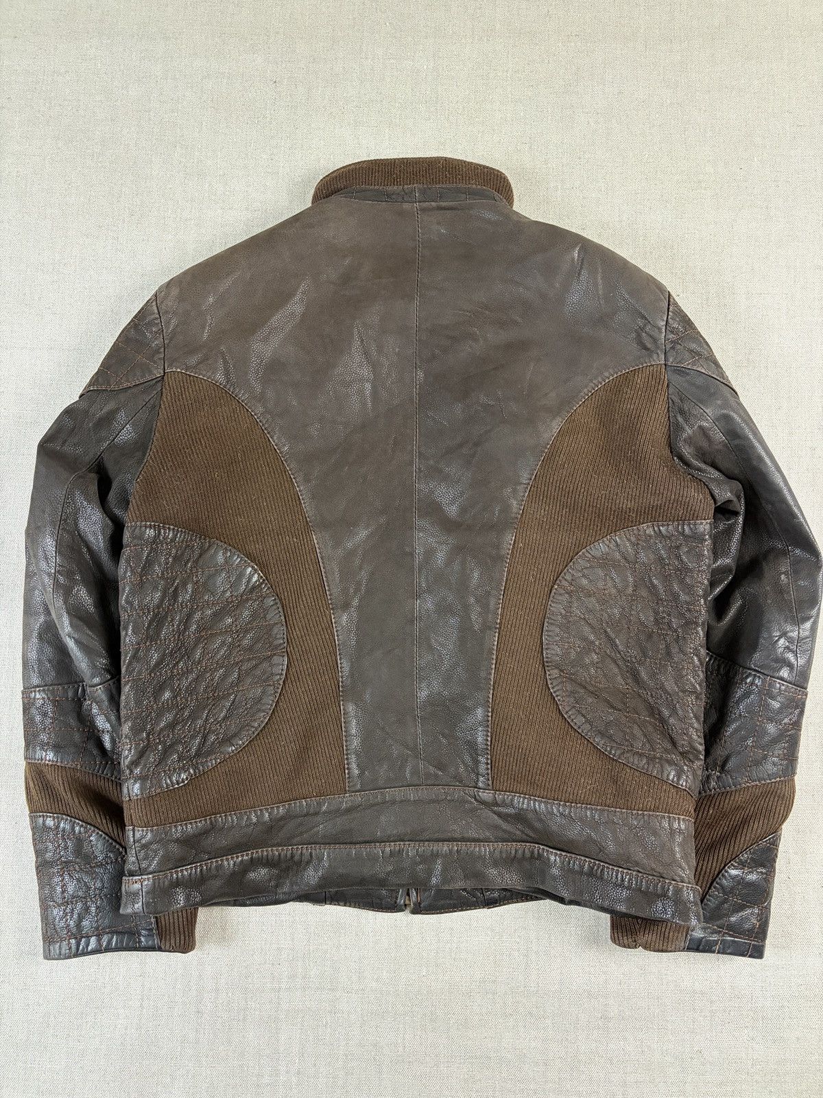 Diesel Diesel biker leather moto brown 1990/2000 vintage archive Size US L / EU 52-54 / 3 - 3 Thumbnail
