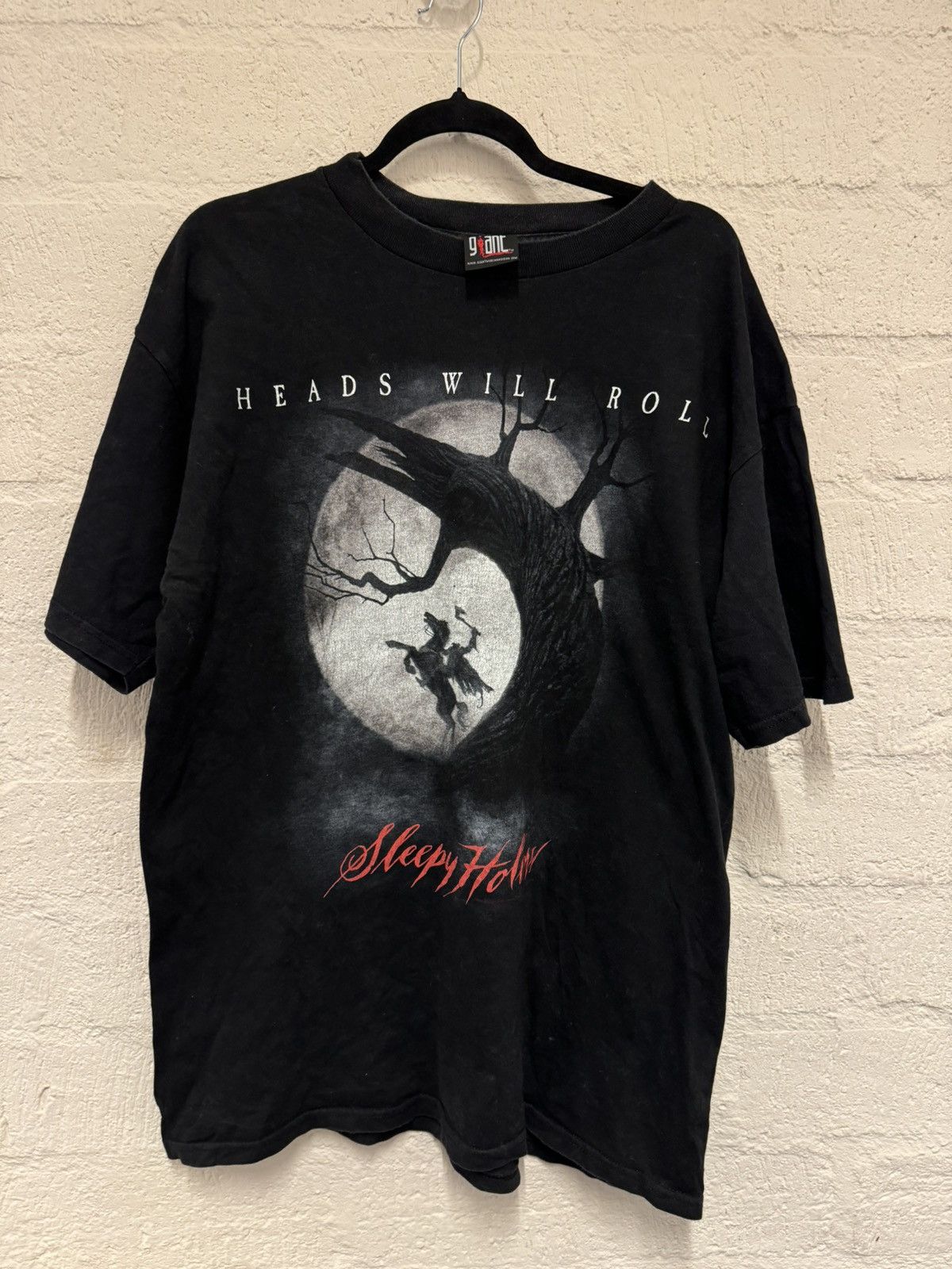 Image of Movie x Vintage Sleepy Hollow 1999 Giant T-Shirt in Black, Men's (Size XL)