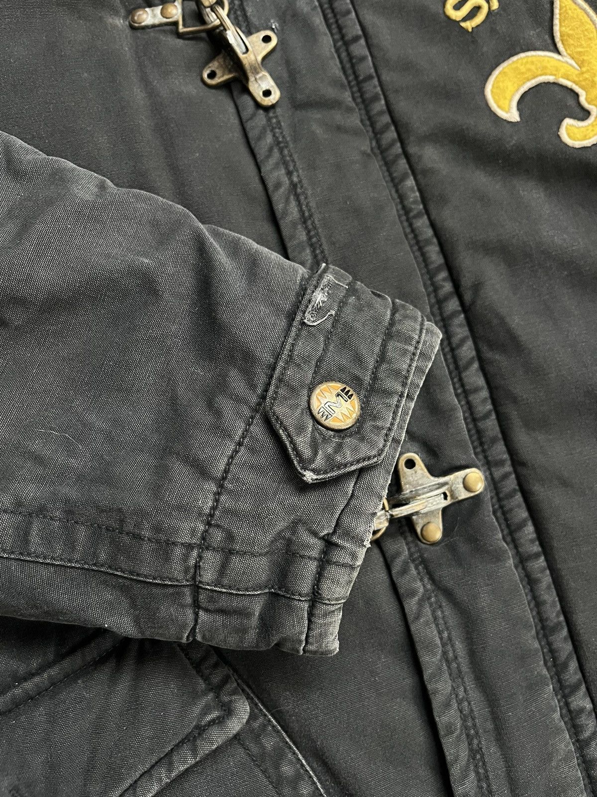Mirage Vintage Mirage SAINTS Denim Long Jacket Distressed Size M Size US M / EU 48-50 / 2 - 16 Thumbnail