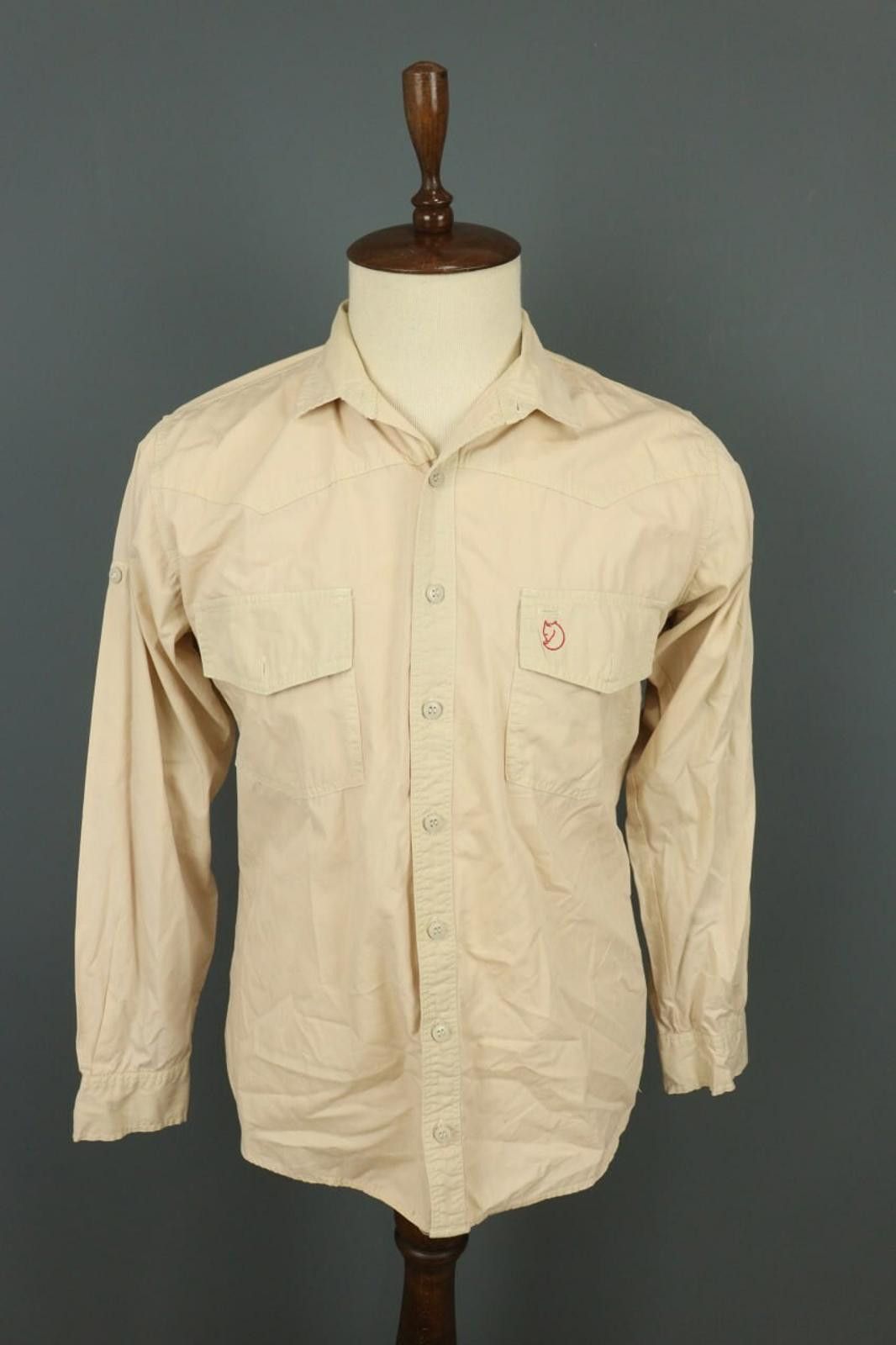 Fjallraven Fjall Raven Beige Button Down Overshirt Pockets Shirt Size US M / EU 48-50 / 2 - 1 Thumbnail