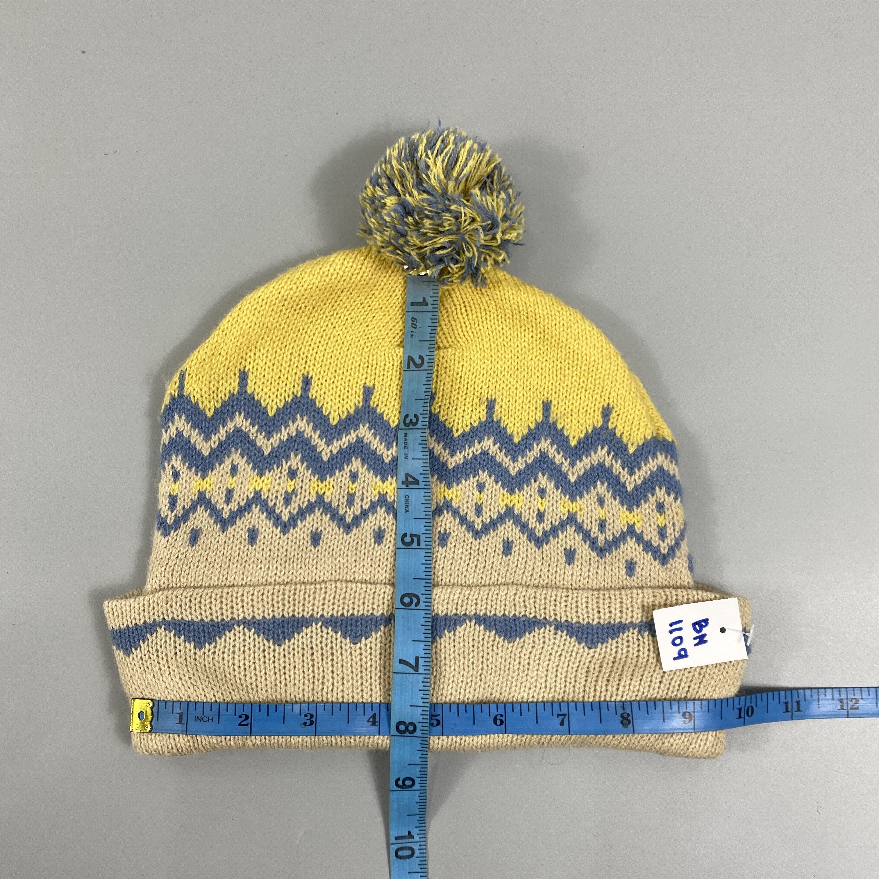 Japanese Brand Pattern Snow Cap Beanie Hat Pom Pom -BN1109 Size ONE SIZE - 5 Thumbnail