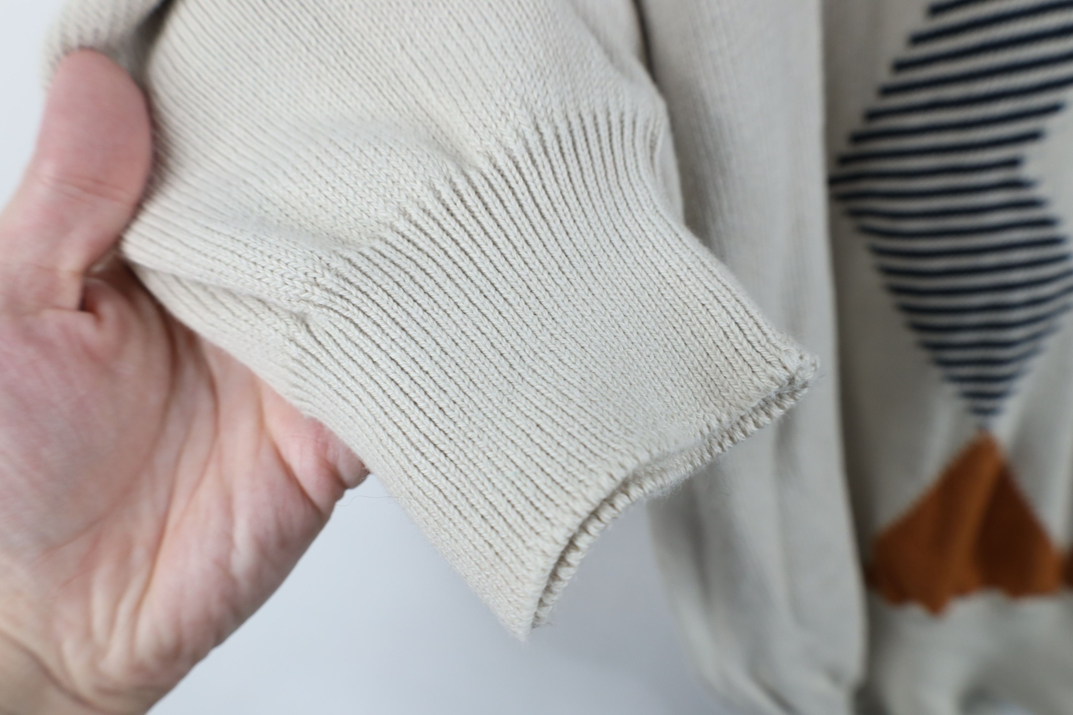 Vintage Vintage 90s Streetwear Cotton Knit V-Neck Sweater Golf Size US L / EU 52-54 / 3 - 5 Thumbnail