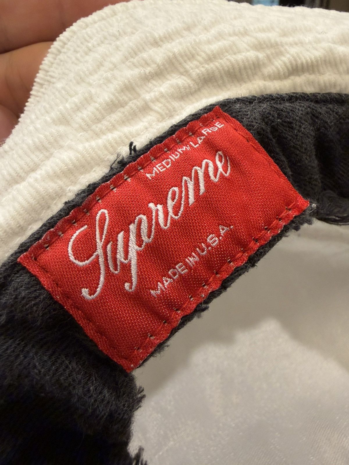 Supreme Supreme Corduroy Script Bucket Hat - White Size ONE SIZE - 5 Thumbnail