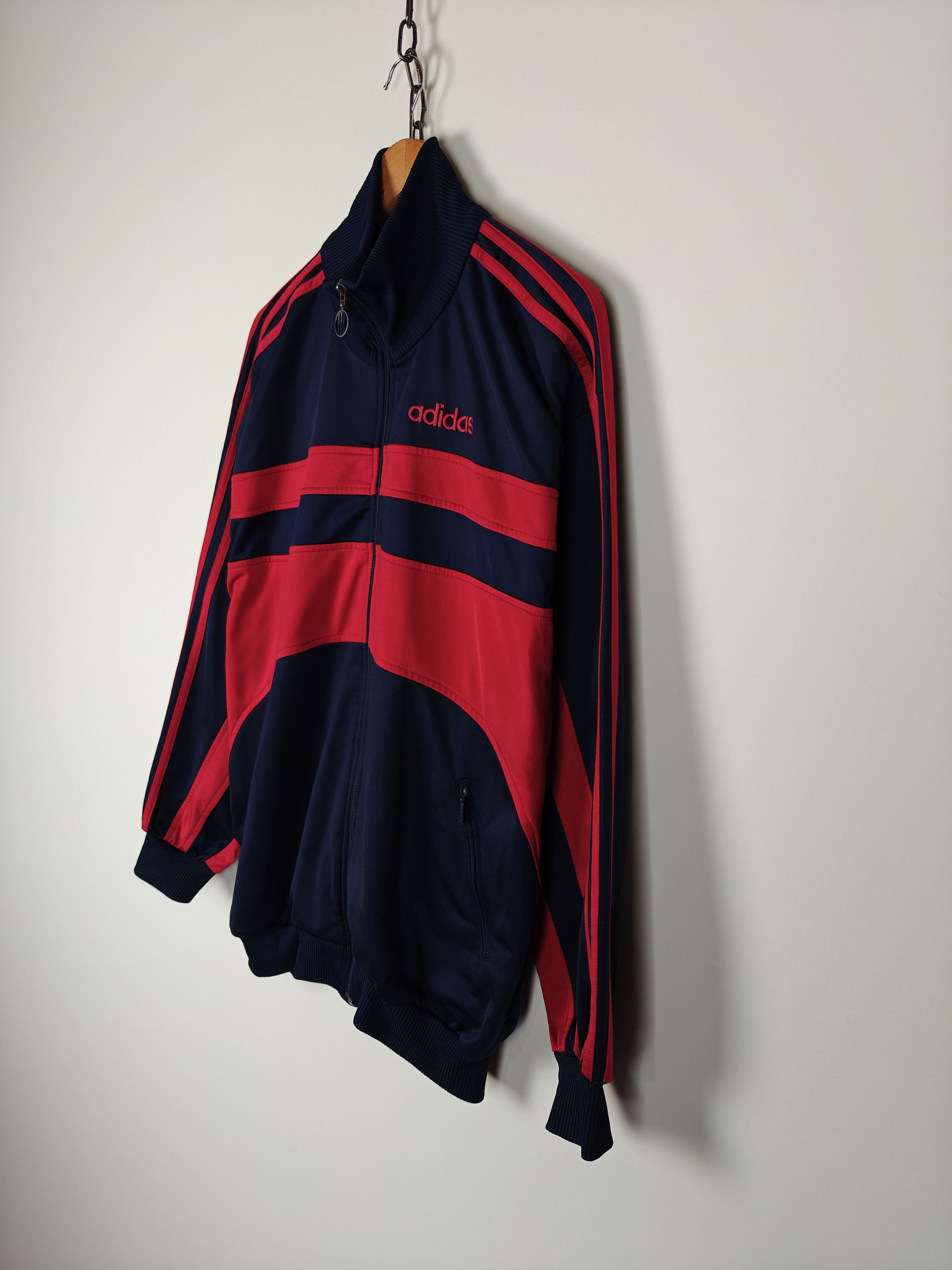 Adidas Adidas VTG Track Top Jacket Blue/Red size L Size US L / EU 52-54 / 3 - 5 Thumbnail