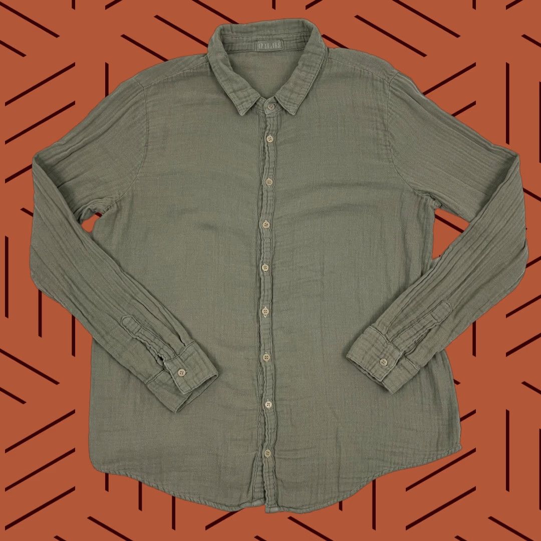 Vintage CP Shades Shirt Adult L Green Button Up Work Office Casual Prep Hiking 1012-034 Size US L / EU 52-54 / 3 - 1 Thumbnail