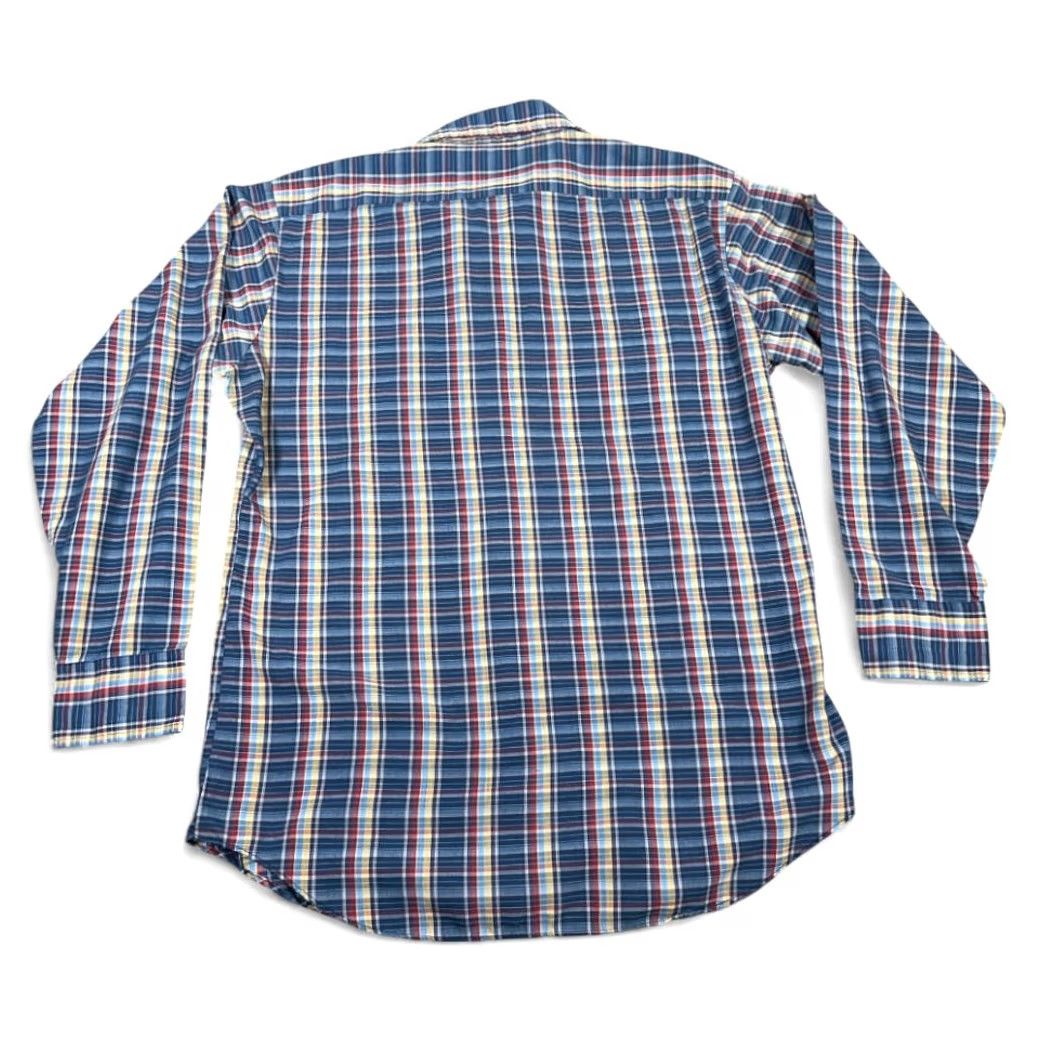 Rainbow VINTAGE Kingsport Shirt Adult MEDIUM Blue Plaid Button-Down 80s Size US M / EU 48-50 / 2 - 3 Thumbnail