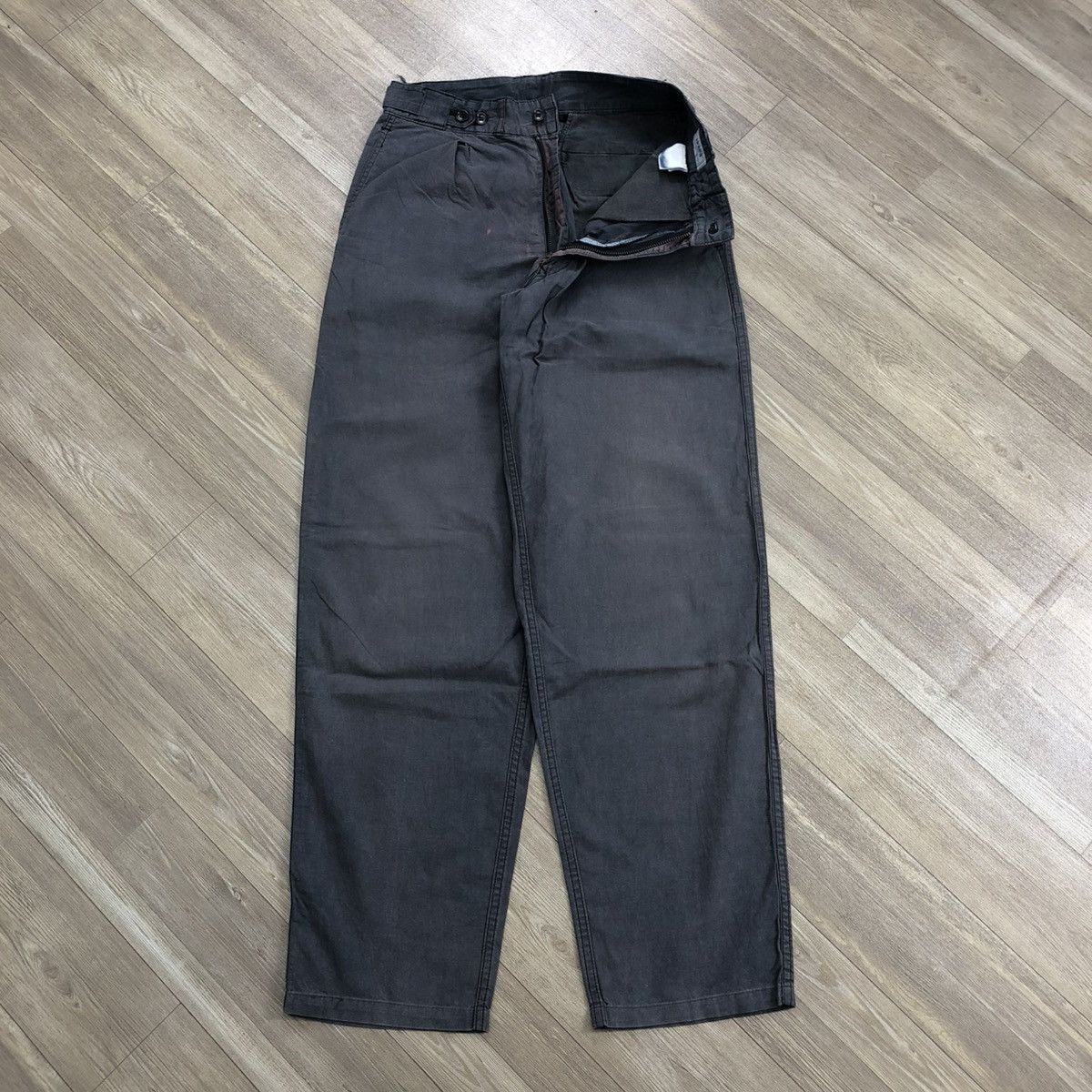 Comme des Garcons × Comme des Garcons Homme × Faded Glory 🇯🇵1980s Comme des Garcons Homme CDG Faded Trousers Work Pants Size US 26 / EU 42 - 2 Thumbnail