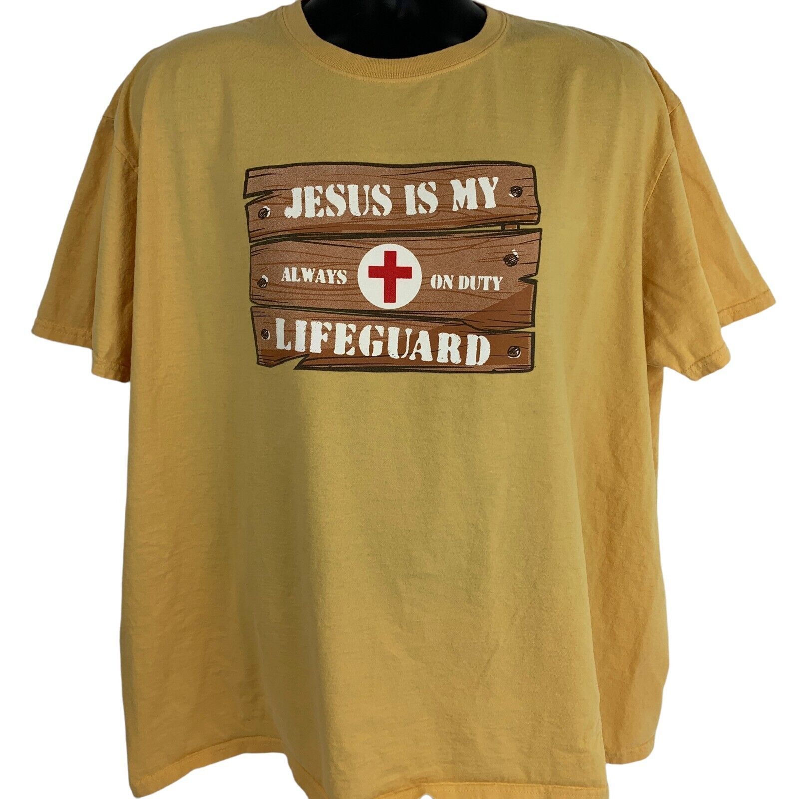 Gildan Jesus Is My Lifeguard T Shirt Christian Religious 2XL XXL Size US XXL / EU 58 / 5 - 2 Thumbnail