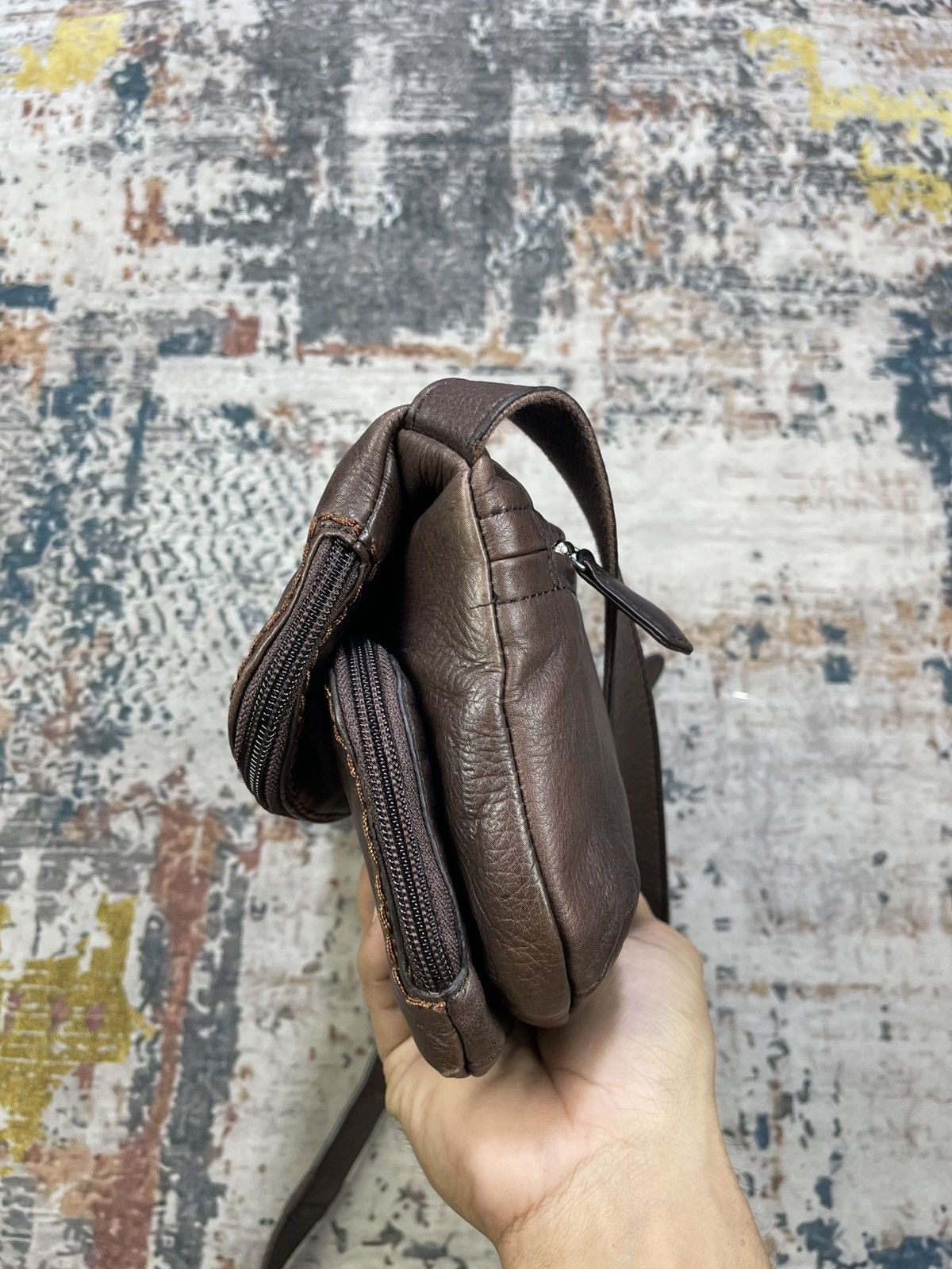 Japanese Brand Estine 2 Way Flip Flap Leather Sling Bag Size ONE SIZE - 5 Thumbnail