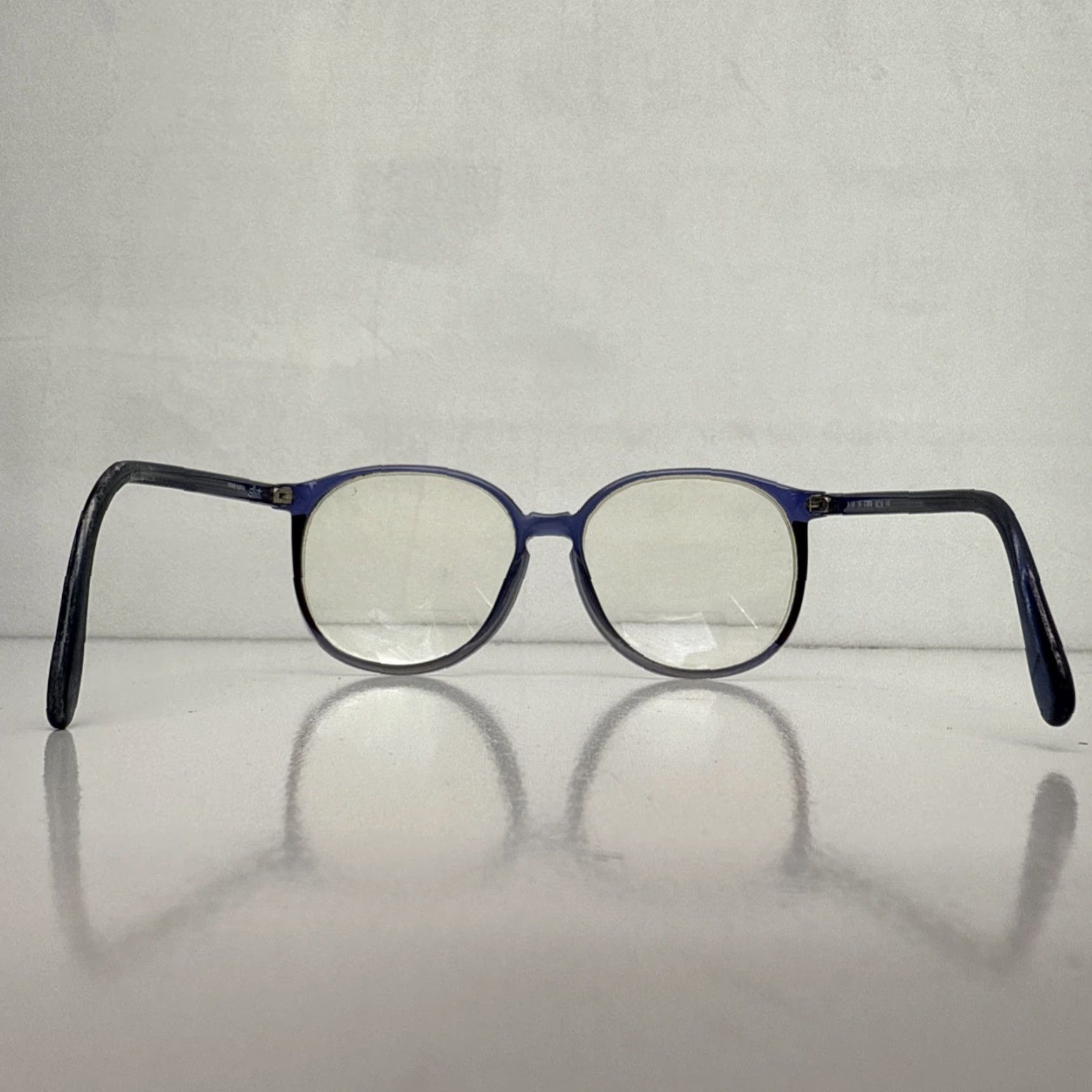 Silhouette VINTAGE Silhouette M1159 Blue Purple Round Glasses Austria Frames Only 56-16 140 Unisex Mens Womens 56mm 56mm Gray Lens 140 mm 16mm Bridge Size ONE SIZE - 5 Thumbnail