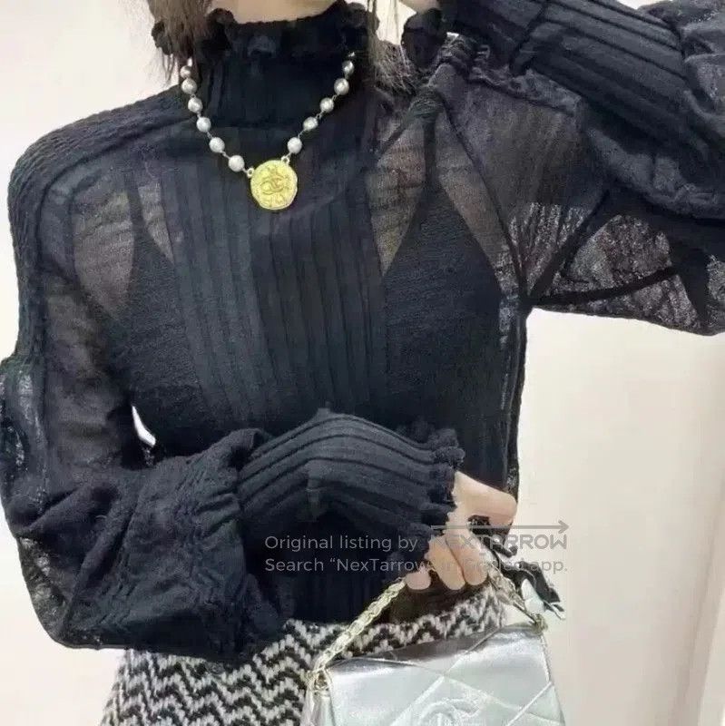 Chanel Chanel Black Wool Pullover Sweater XS . Size XS / US 0-2 / IT 36-38 - 9 Thumbnail