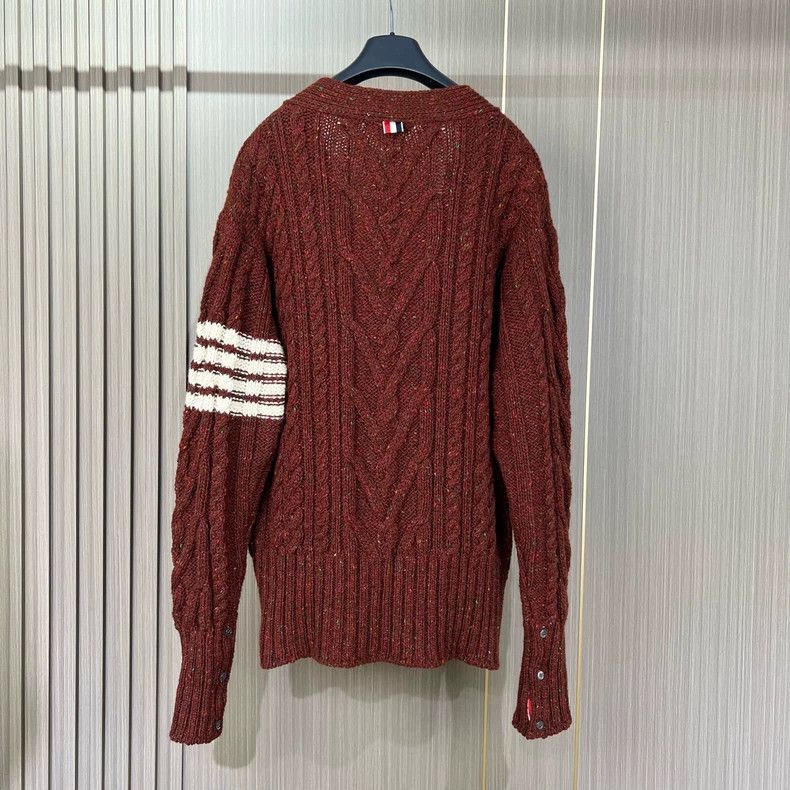 Thom Browne Thom Browne size3 Rough knit striped sweater Size US L / EU 52-54 / 3 - 2 Thumbnail