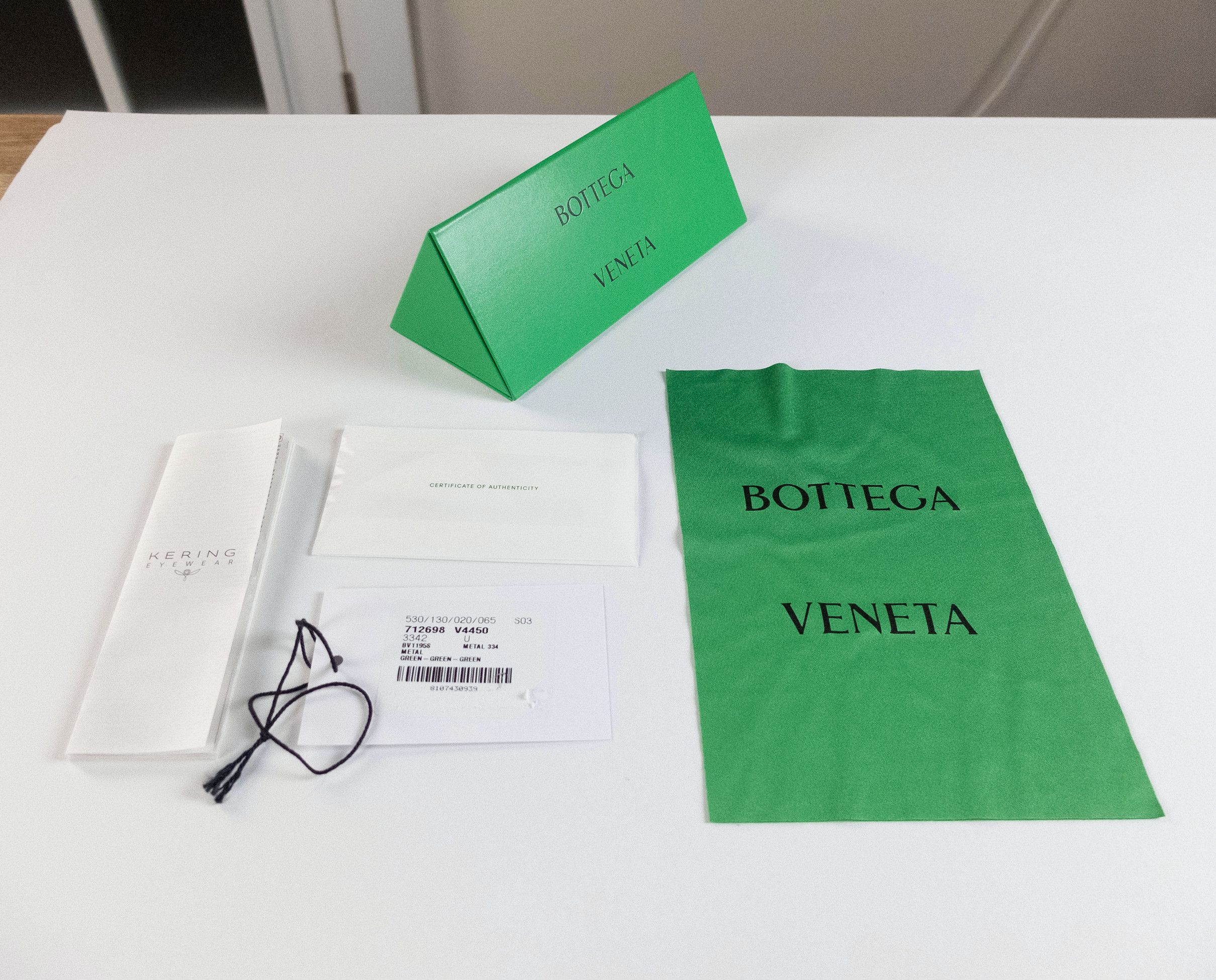 Bottega Veneta BOTTEGA VENETA green metal square sunglasses BV1195S q Size ONE SIZE - 9 Thumbnail