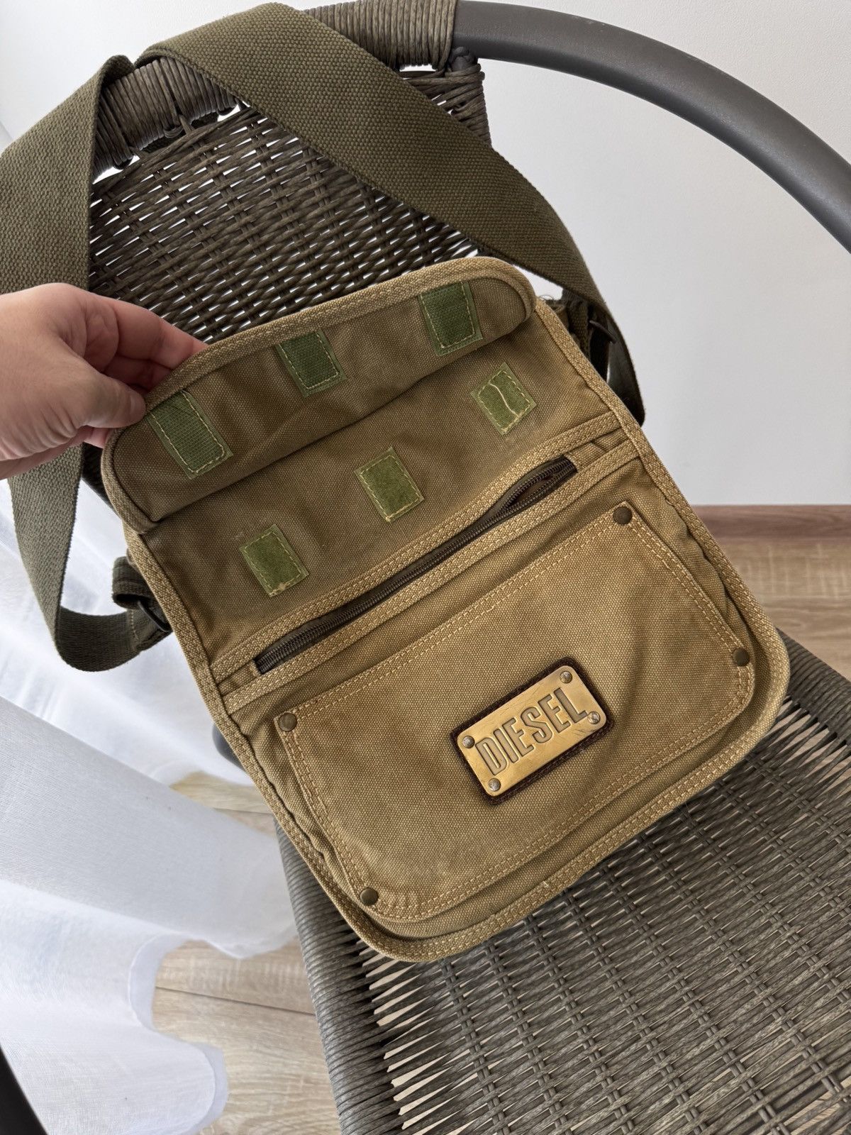 Diesel Vintage Diesel Spare Parts Military Beige Crossbody Bag Size ONE SIZE - 4 Thumbnail