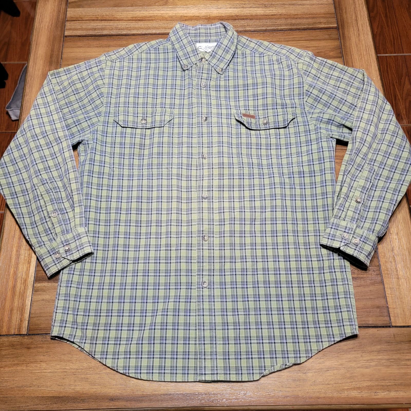 Carhartt Carhartt LS Full Button Green Plaid Shirt - Size Medium Size US M / EU 48-50 / 2 - 1 Thumbnail