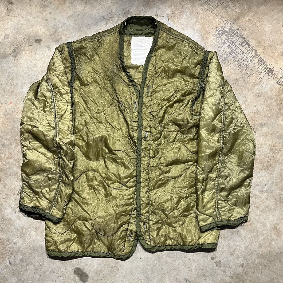 Vintage Vintage 80s Military Green Quilited Jacket Liner | Grailed