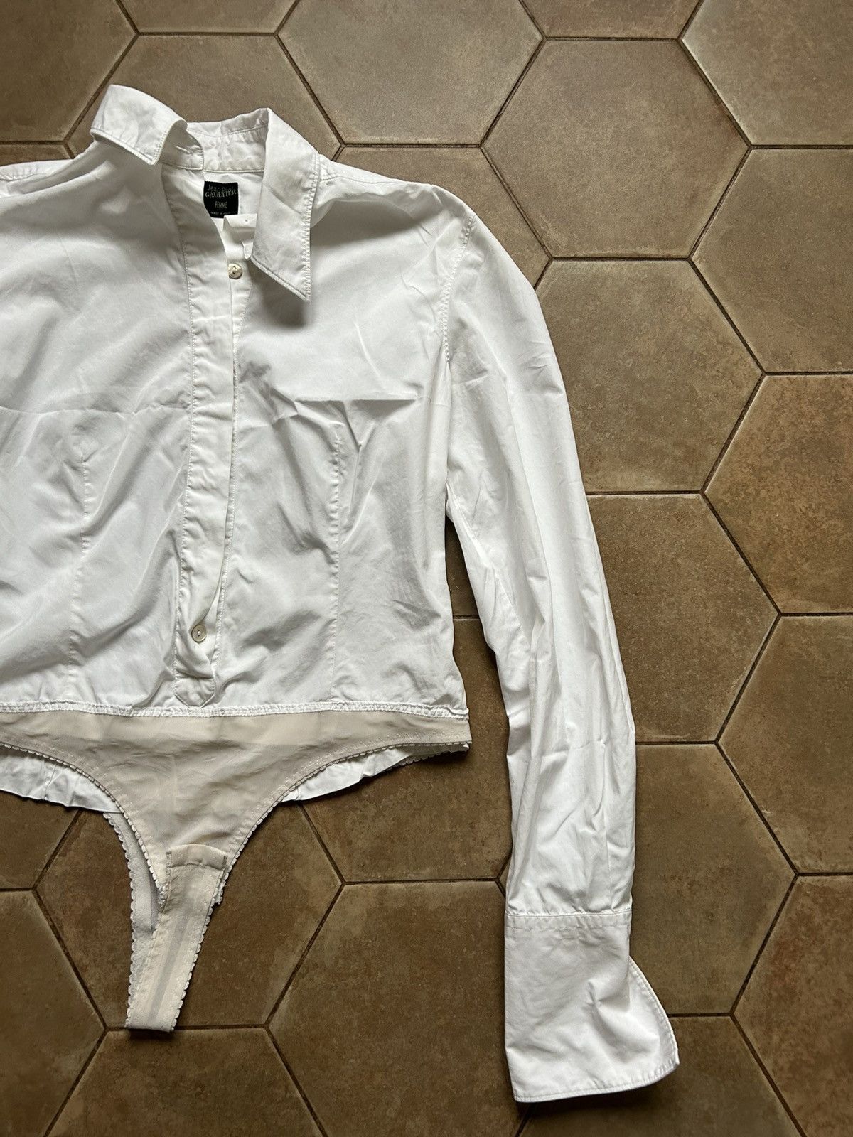 Jean Paul Gaultier Vintage Jean Paul Gaultier Onesie Bodysuit Shirt Size XL / US 12-14 / IT 48-50 - 3 Thumbnail