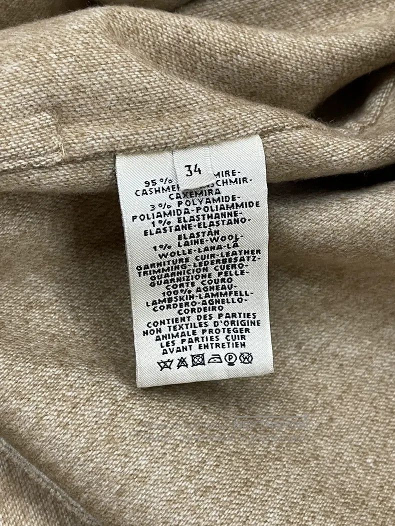 Hermes Hermes Beige and Leather Faux Fur Vest Jacket Size XXS / US 00 / IT 34 - 6 Thumbnail