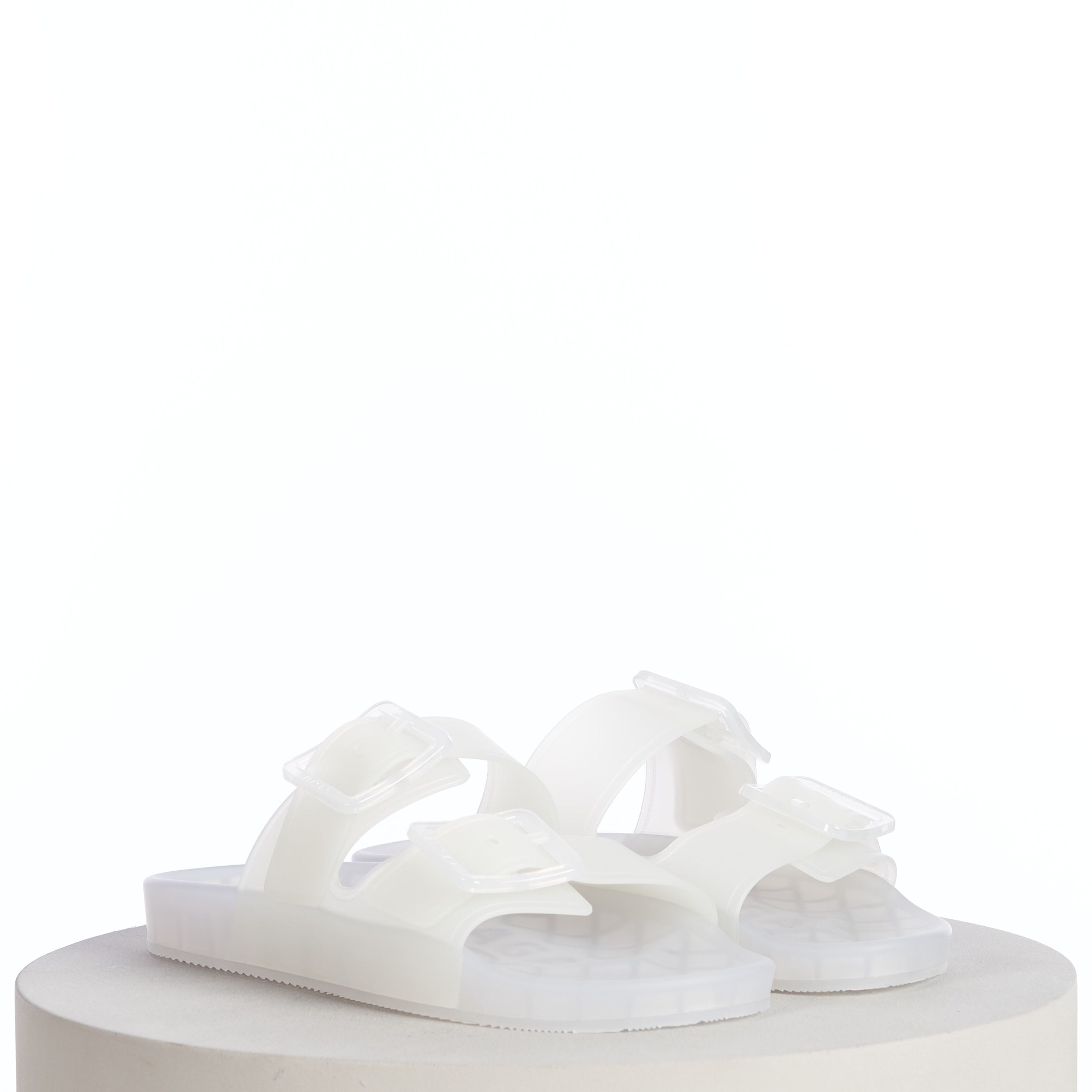 Balenciaga Men’s Mallorca Clear Sandals, Size 10 Balenciaga Balenciaga Mallorca Transparent Dual-Buckle Slide  main image 3