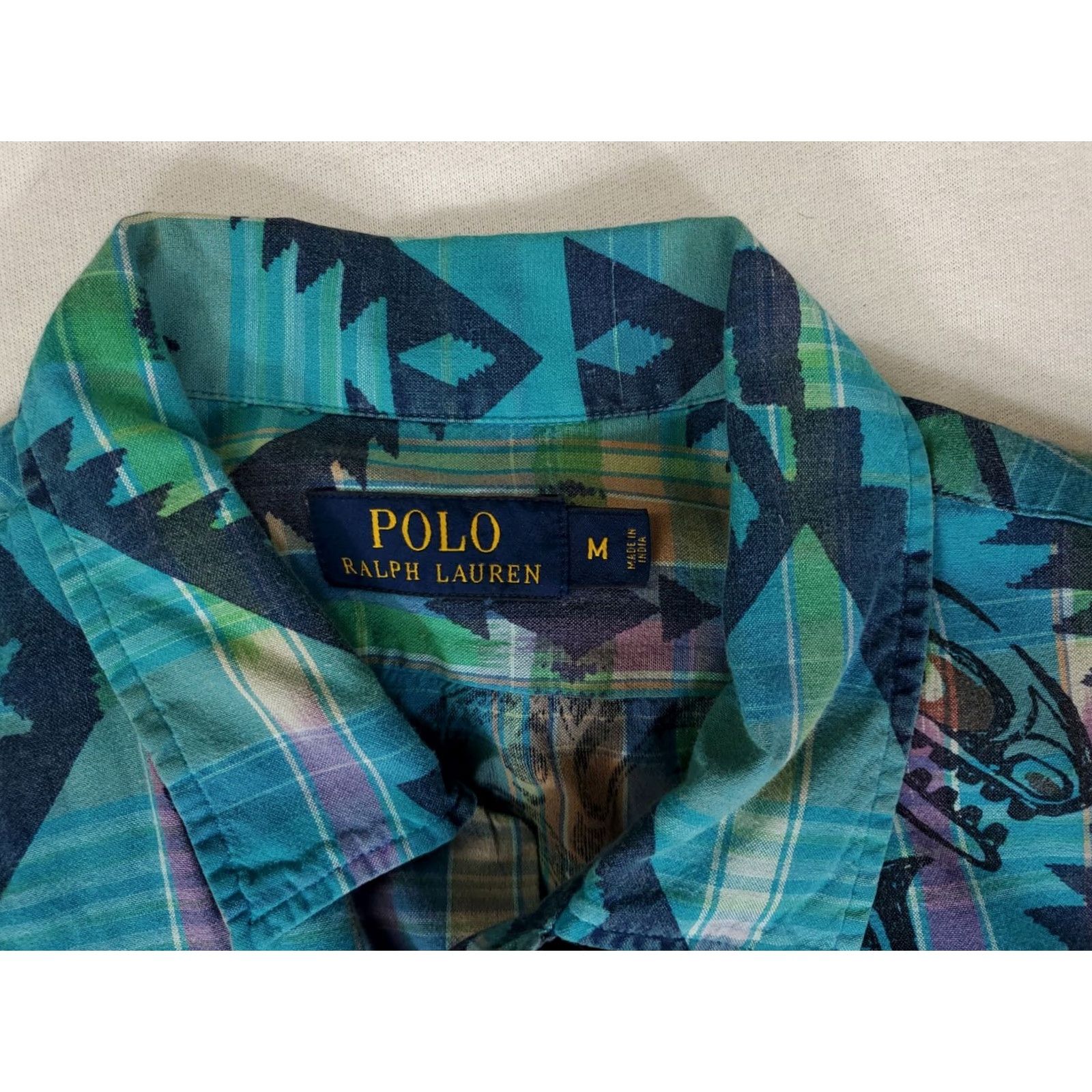 Polo Ralph Lauren Polo Ralph Lauren Hawaiian Shirt Pacific Totem Shark Print Mens M Short Sleeve Button-Up Multicolor Shirt Size US M / EU 48-50 / 2 - 2 Thumbnail