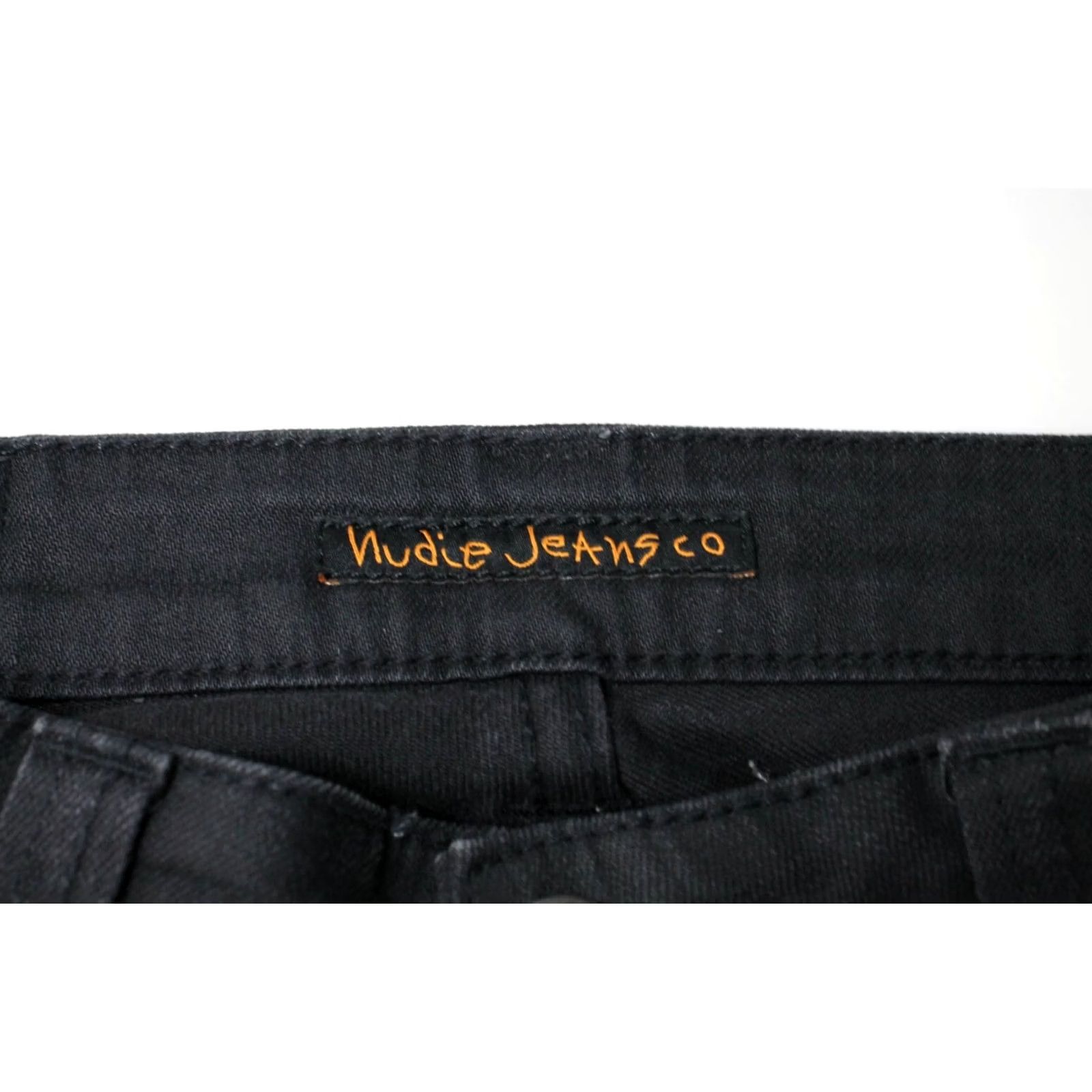 Vintage NUDIE Skinny Lin Concrete Weft Jeans Men's W29 L32 Stretch Zip Organic Cotton Size US 29 - 6 Thumbnail