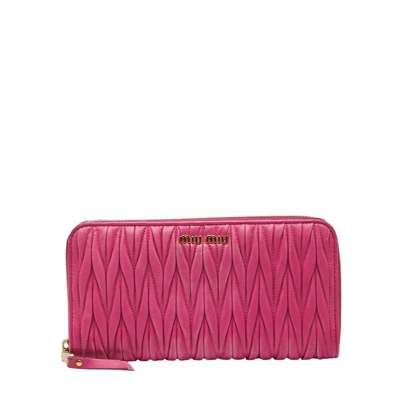 Miu Miu MIUMIU Matelassé Leather Long Wallet Leather Long Wallet 5ML506 DUTY FREE for USA