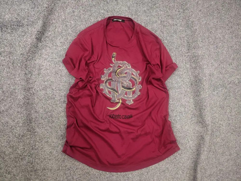 Roberto Cavalli Roberto Cavalli design Cotton Classic Logo snake T Shirt Tee Size US L / EU 52-54 / 3 - 1 Thumbnail