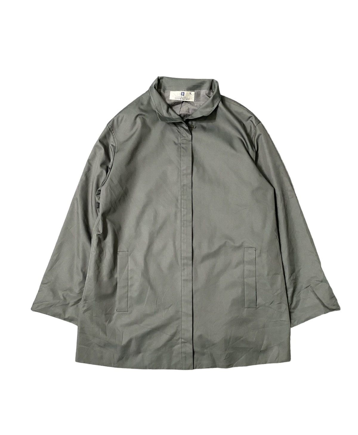 Givenchy × Vintage 90s Givenchy Olive zipper parka Light Jacket Size US M / EU 48-50 / 2 - 1 Thumbnail