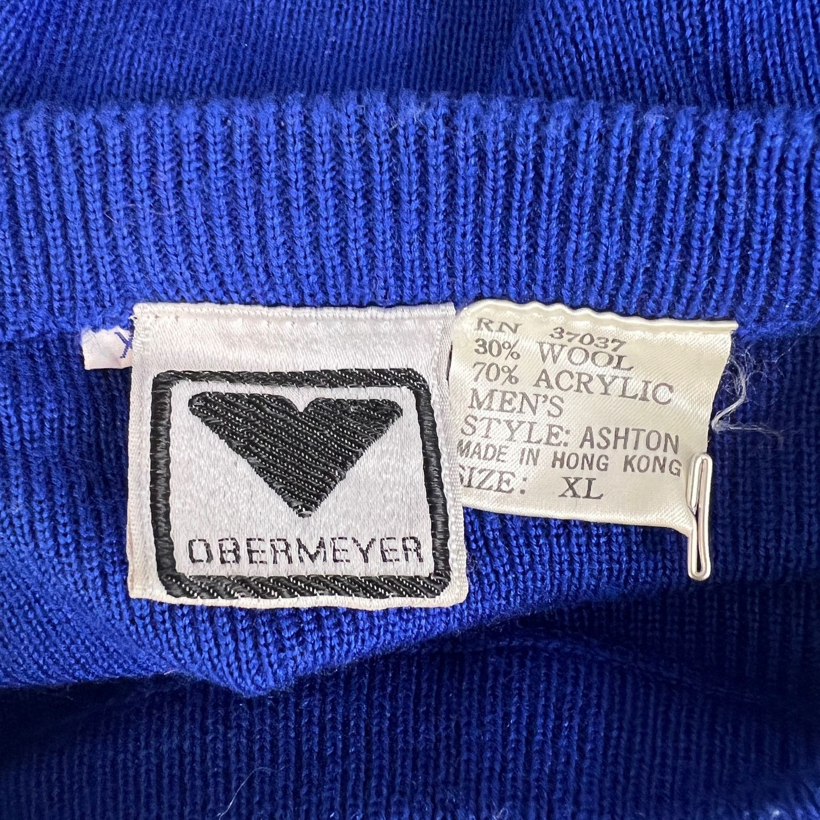 Obermeyer × Vintage Obermeyer Ashton Sweater Blue Crewneck Long Sleeves Pullover Size US XL / EU 56 / 4 - 2 Thumbnail