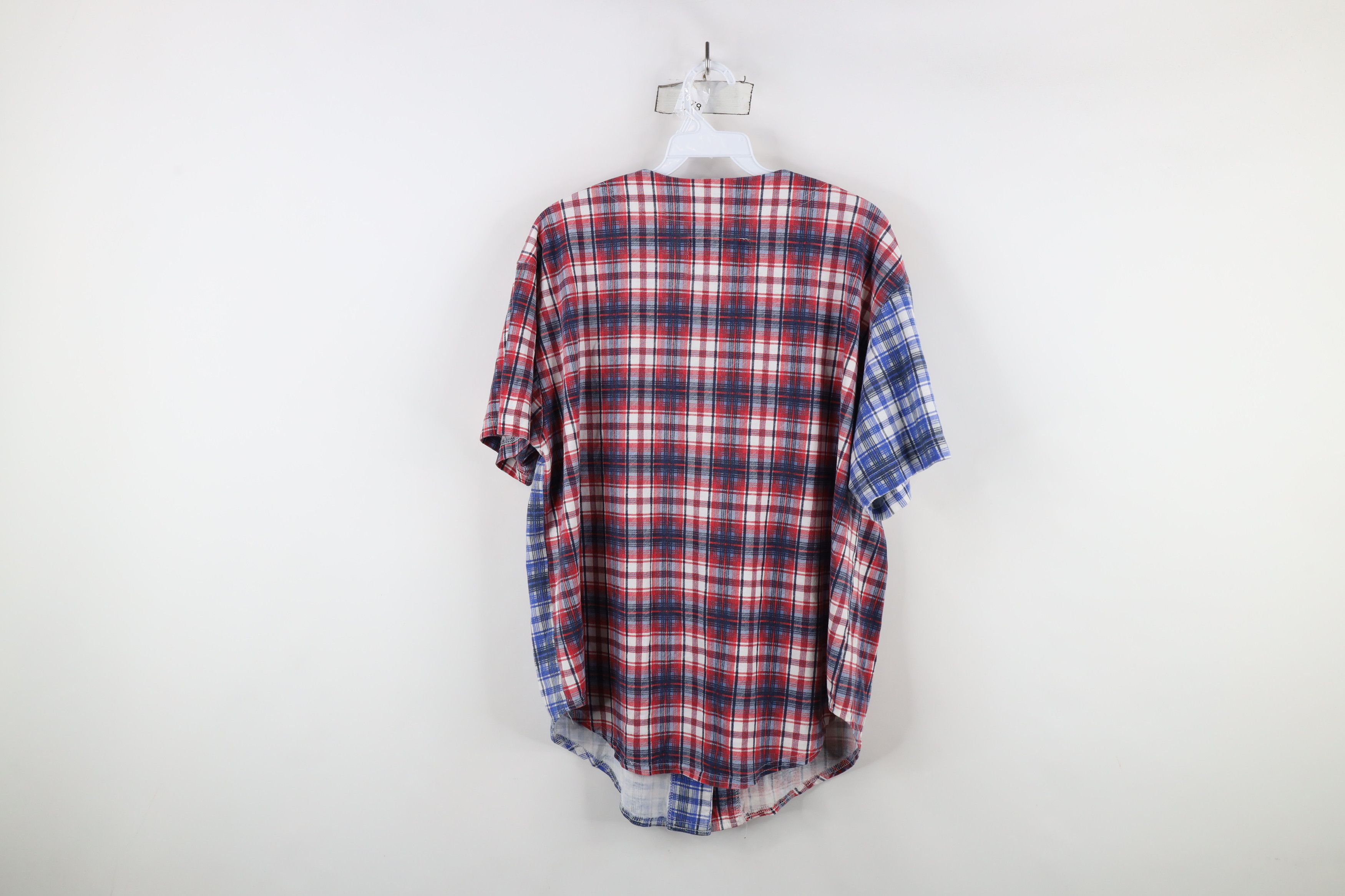Vintage Vintage 90s Streetwear Block Flannel Baseball Jersey Plaid Size XL / US 12-14 / IT 48-50 - 11 Thumbnail