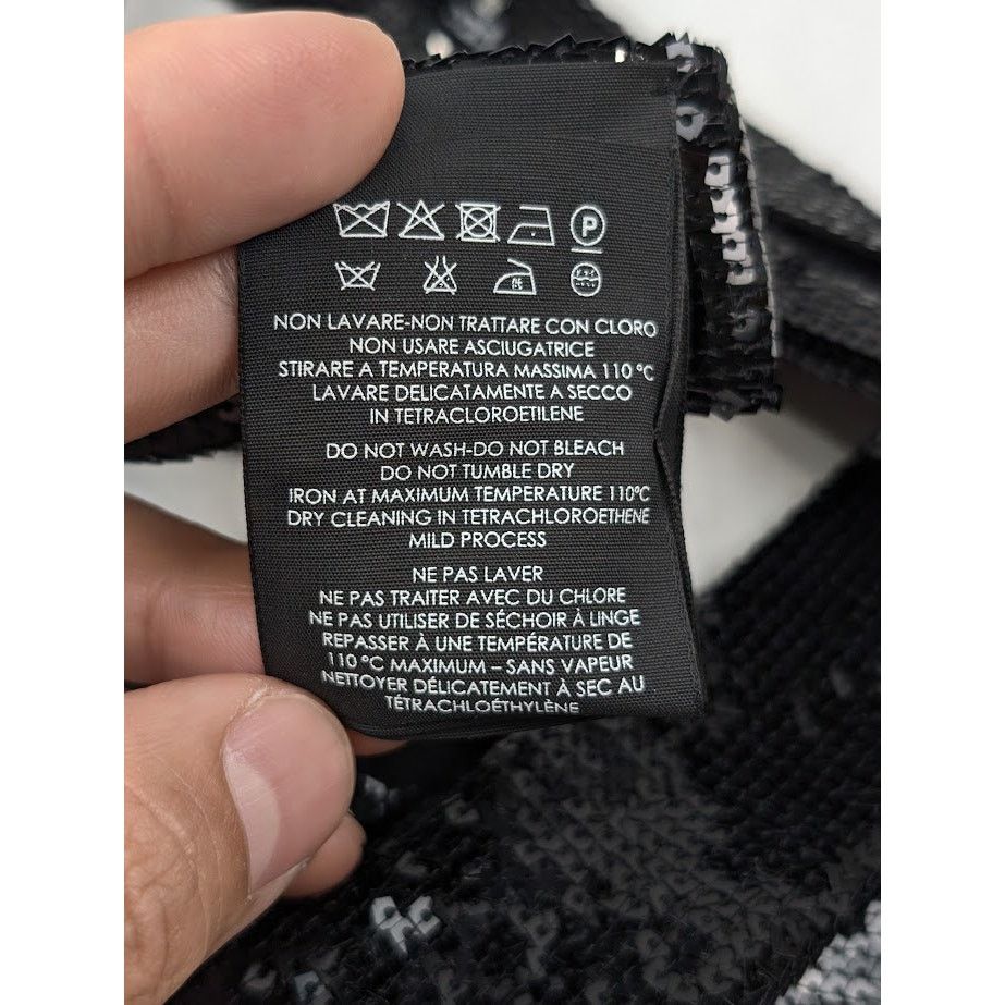 Saint Laurent Paris o1rshd1 Size: OS / Square Sequence Lavalliere Scarf in Black Size ONE SIZE - 19 Thumbnail