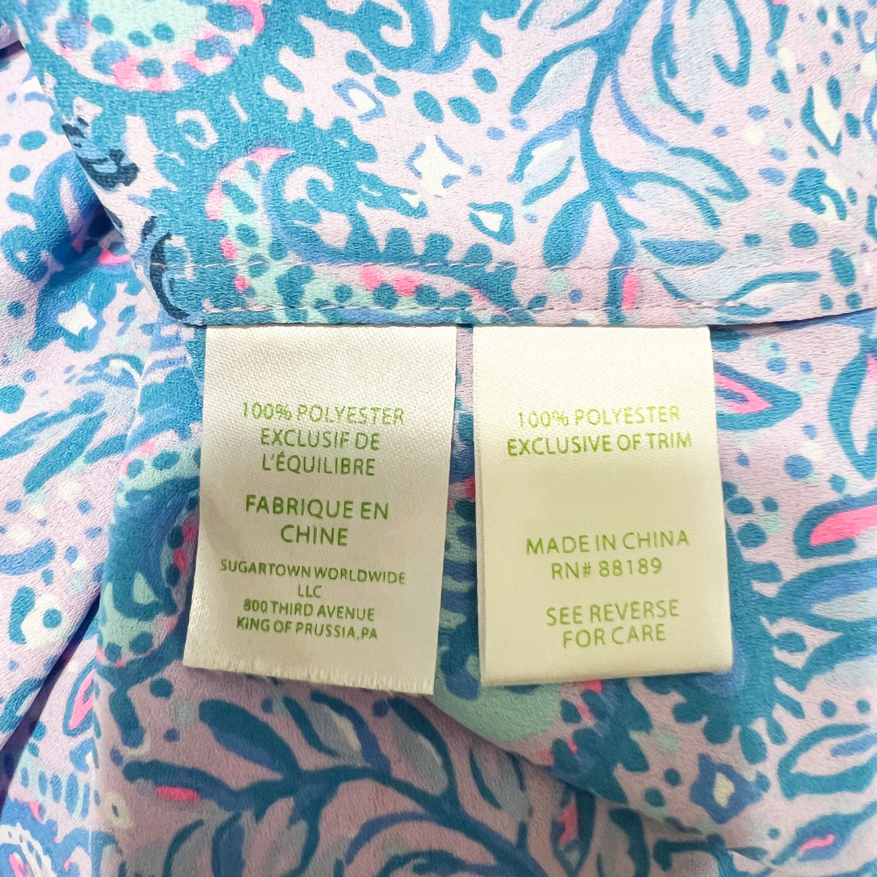 Lilly Pulitzer Lilly Pulitzer Marilina Pintuck Pleated V Neck Size XS / US 0-2 / IT 36-38 - 3 Thumbnail