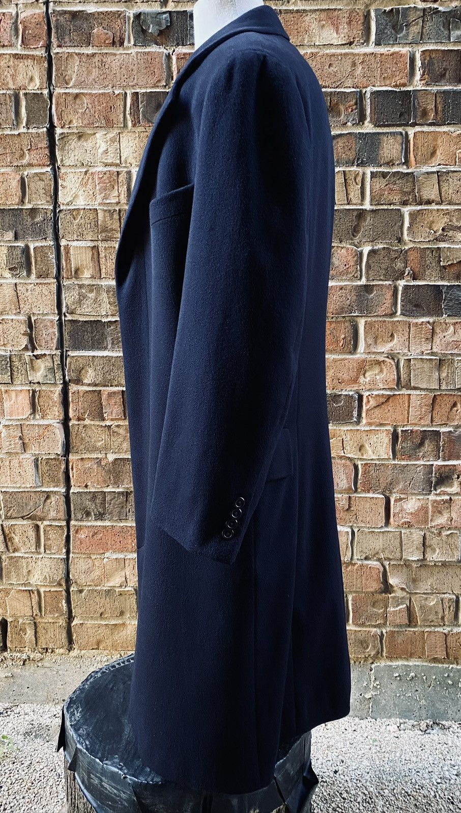 PRL 🇮🇹 Navy Cashmere Heritage Topcoat Made in Italy 38