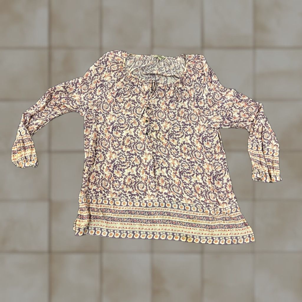 Lucky Brand **Lucky Brand XL Multicolor Paisley Women's Boho Blouse** User: Lucky Brand Multicolor XL Women's Paisley Boho Blouse Size XL / US 12-14 / IT 48-50 - 1 Thumbnail