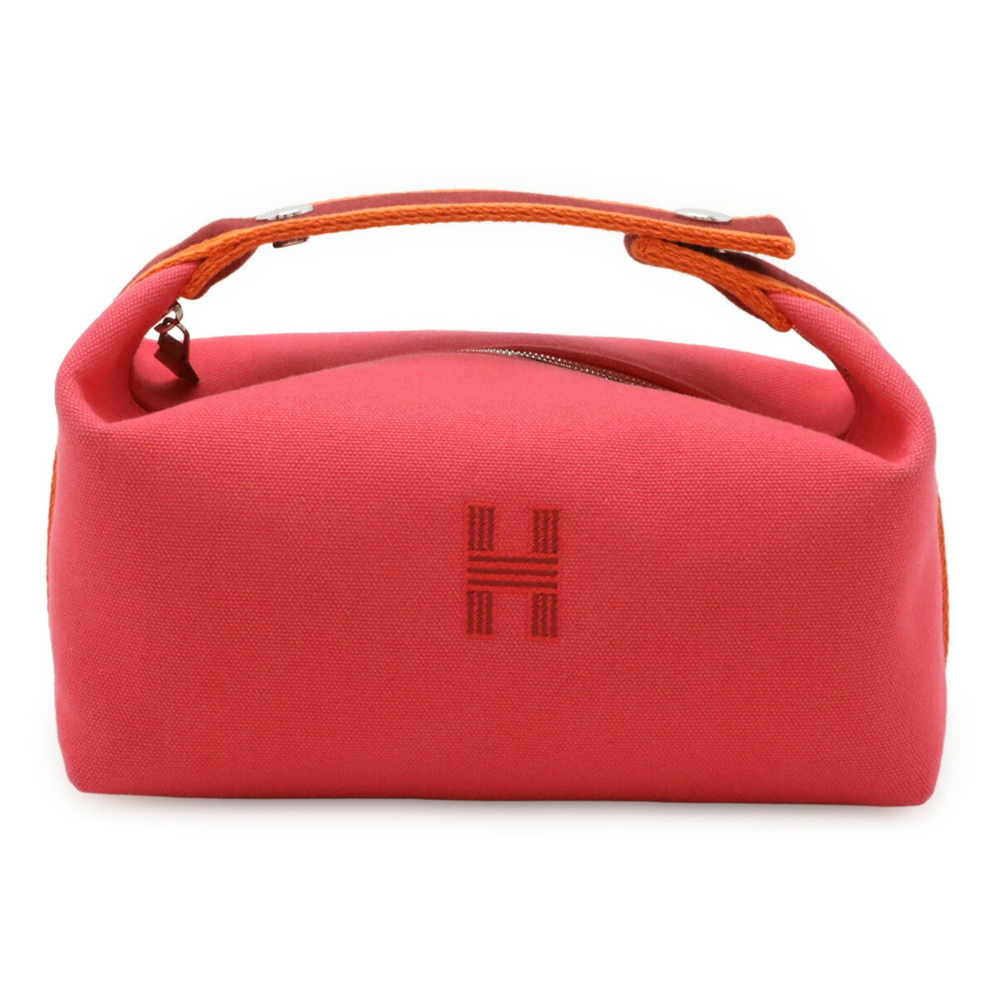 Hermes HERMES Bride à Black PM Bus Pouch Handbag Canvas Hibiscus Pink H104222M Size ONE SIZE - 1 Thumbnail