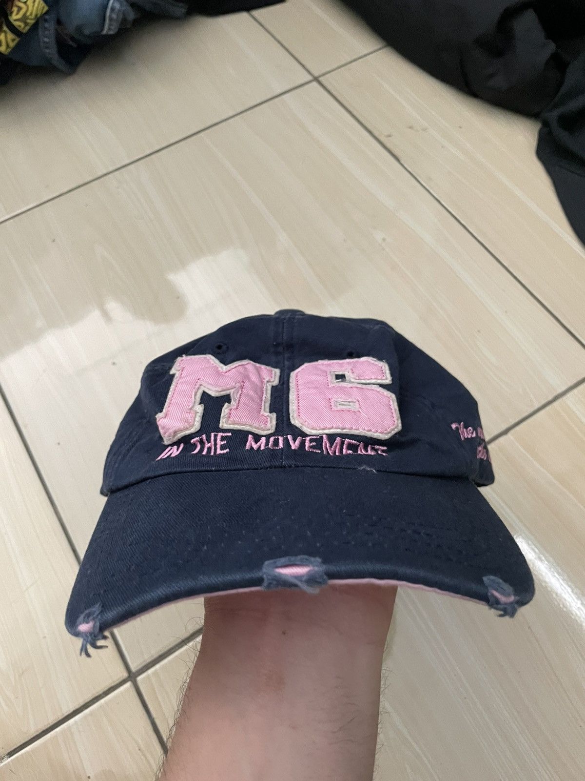Japanese Brand Vintage M6 in the movement Distressed style cap hat Size ONE SIZE - 2 Thumbnail