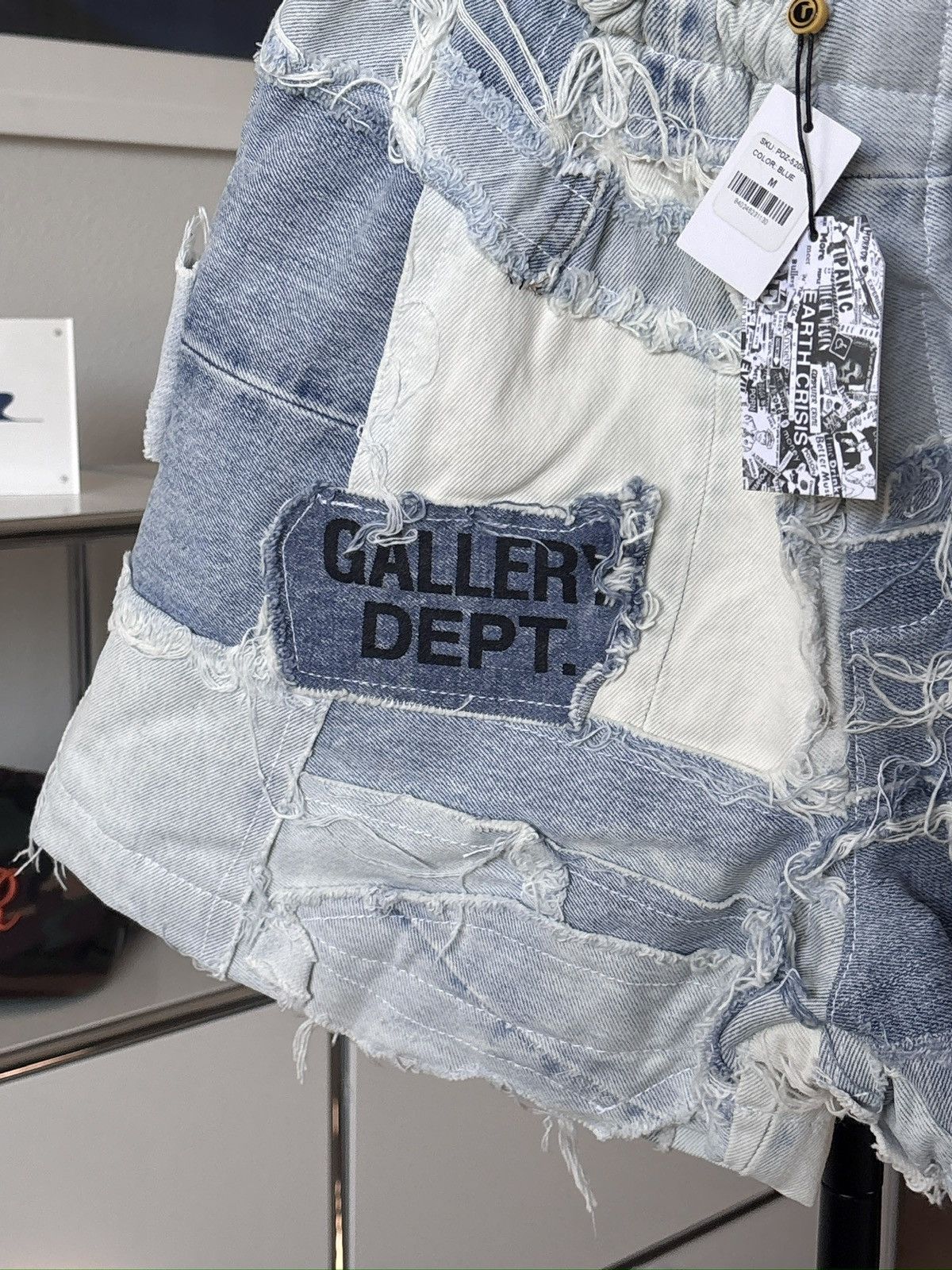 Gallery Dept. GALLERY DEPT | PATCHWORK DENIM LOGO SHORTS Size US 36 / EU 52 - 3 Thumbnail