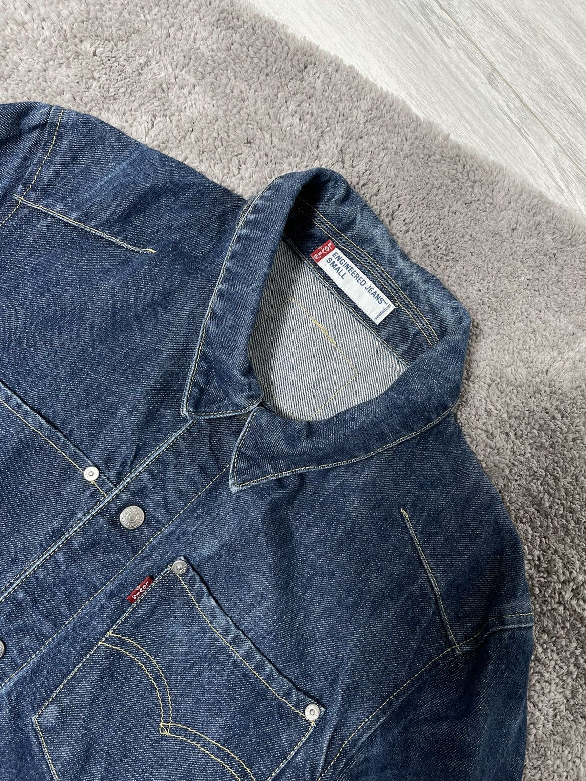 Levi's Vintage Levi’s 90s Engineered Workwear Denim Jacket Rare Size US L / EU 52-54 / 3 - 3 Thumbnail