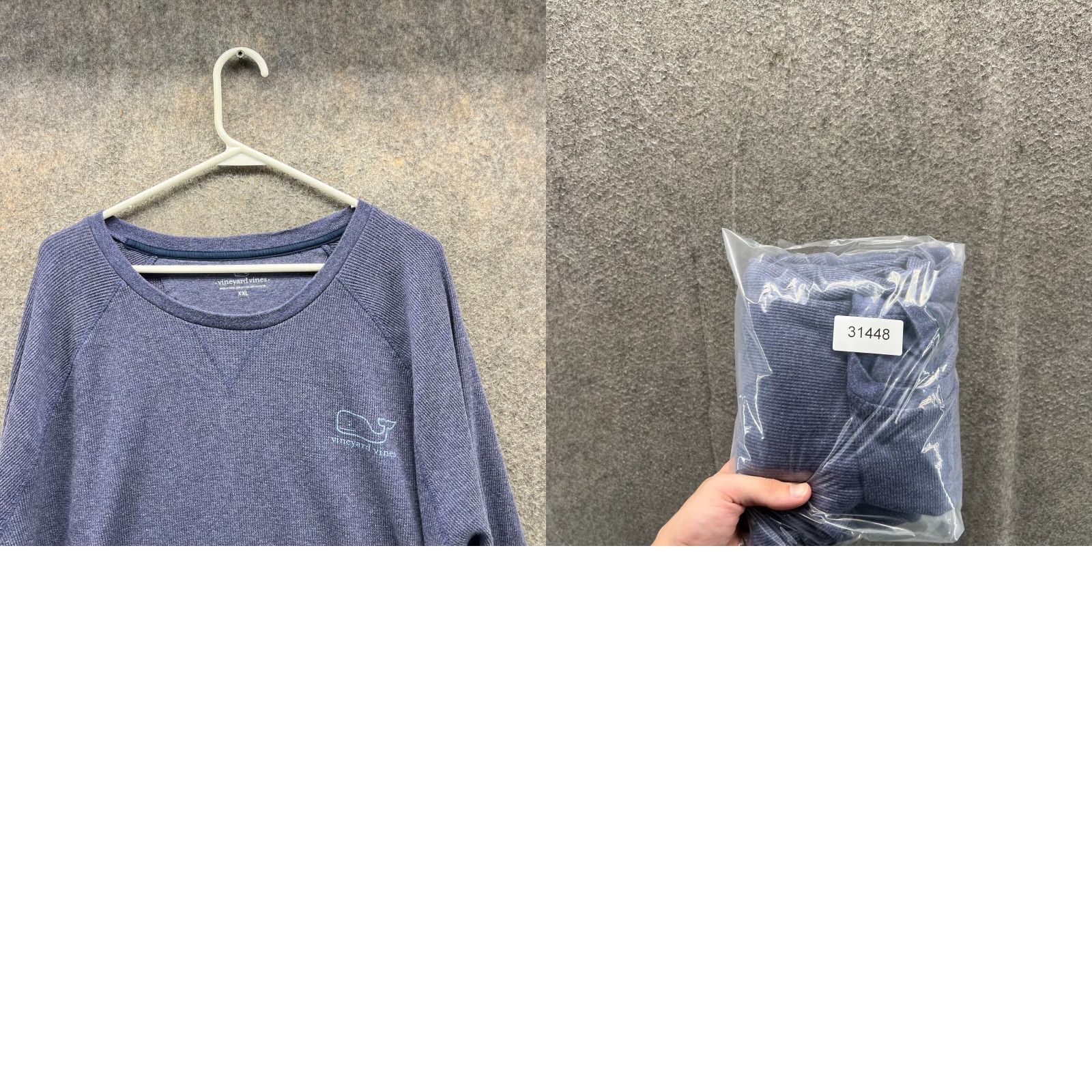 Vineyard Vines Vineyard Vines Shirt Mens 2XL Blue Whale Logo Long Sleeve Waffle Knit Cotton Size US XXL / EU 58 / 5 - 9 Thumbnail