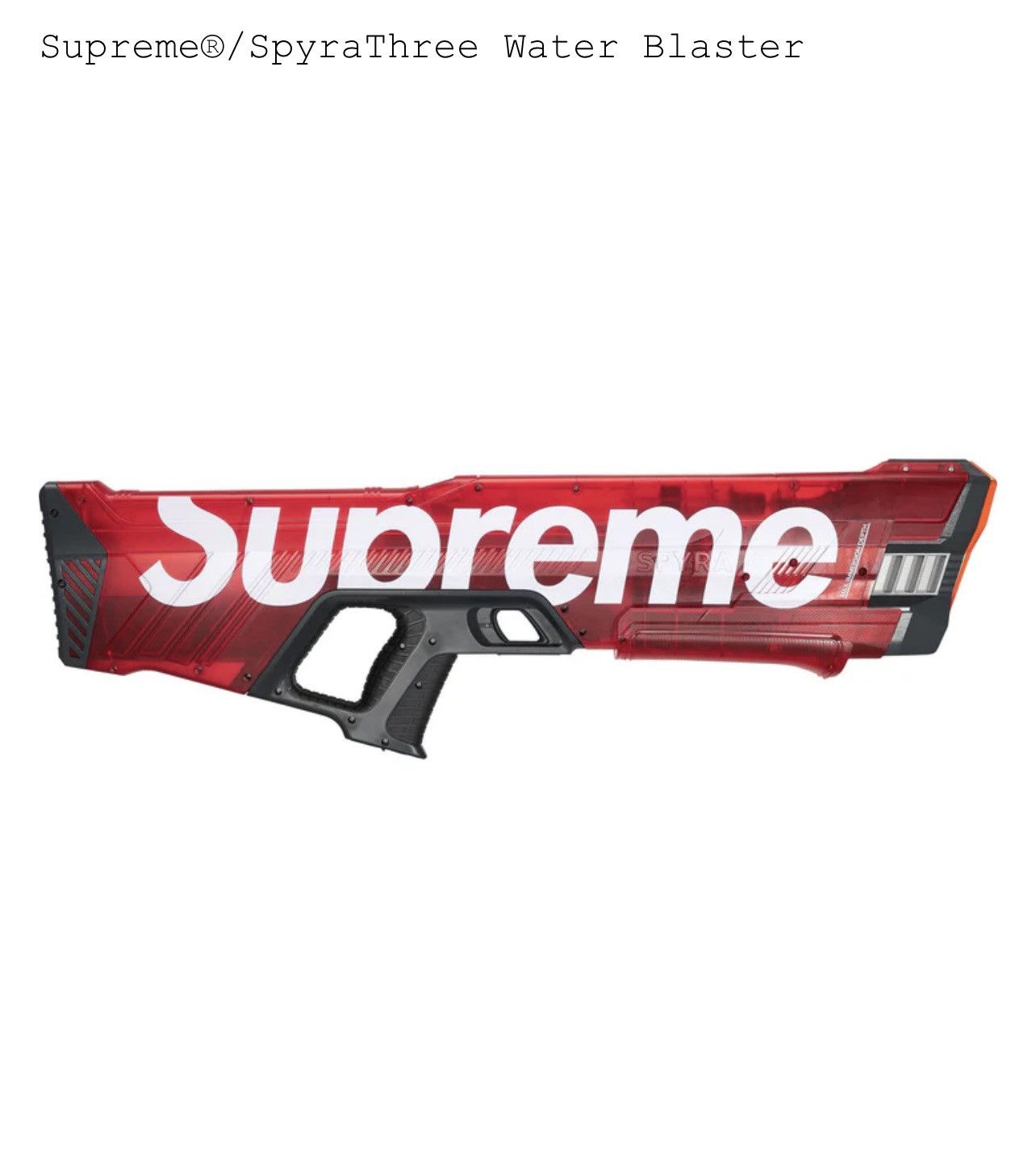 Supreme Supreme Spyra Three Water Blaster Gun Red Size ONE SIZE - 2 Thumbnail