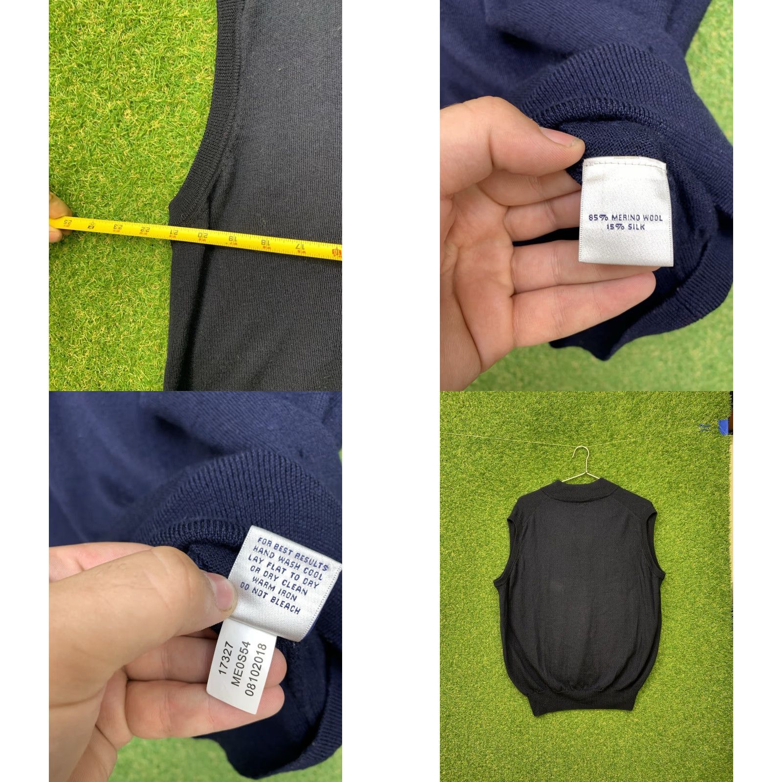Peter Millar Peter Millar Black Vest Mens XL Slim Fit 1/4 Zip Merino Wool Silk Blend Golf Preppy Size US XL / EU 56 / 4 - 8 Thumbnail