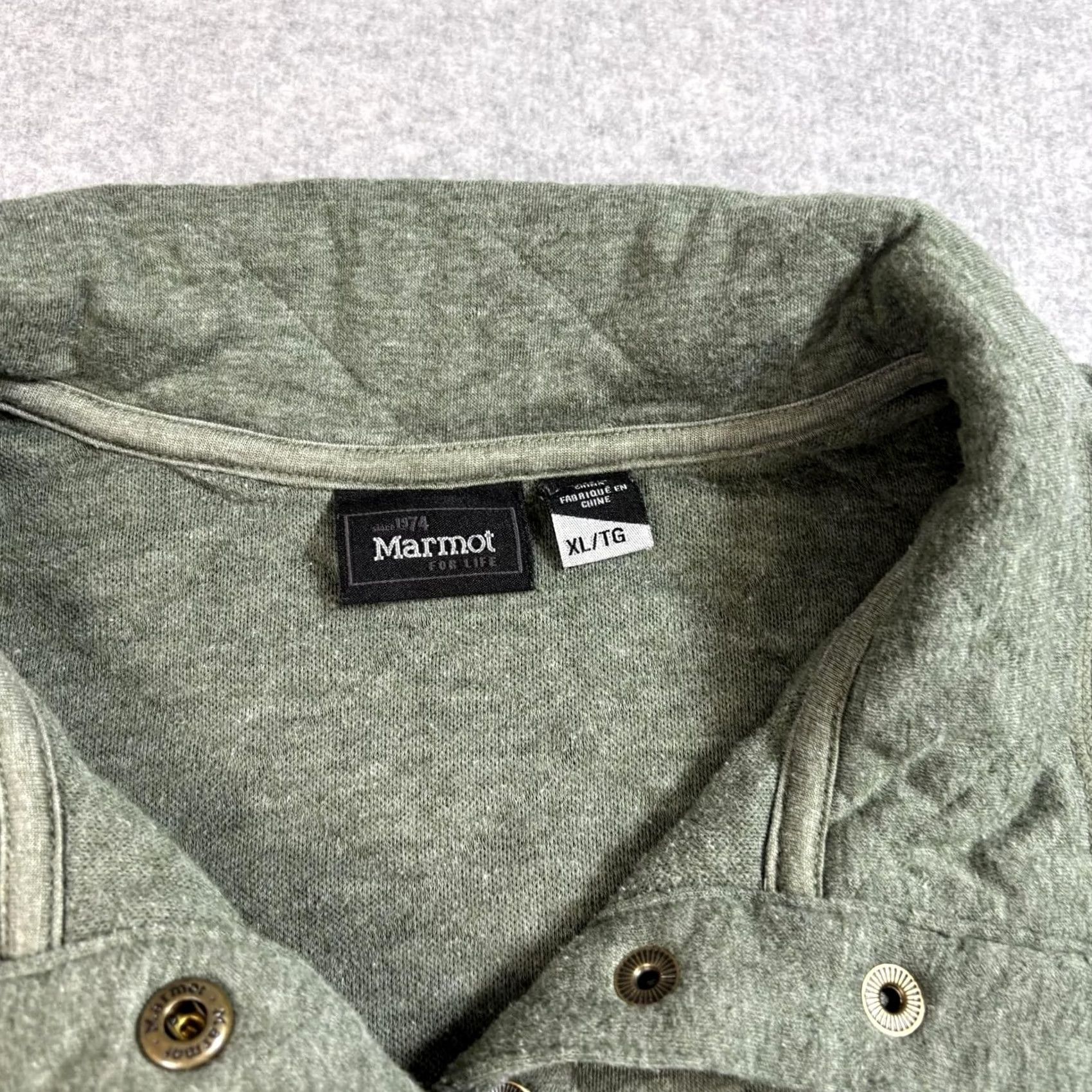 Marmot Marmot Pullover Womens XL Green Quilted Snap Collar Jacket Heritage Hike Size XL / US 12-14 / IT 48-50 - 3 Thumbnail