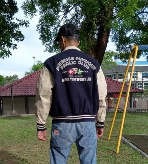 Japanese Brand Tokyo Stadium Jacket Cowhide Leather Sleeve Size US M / EU 48-50 / 2 - 5 Thumbnail