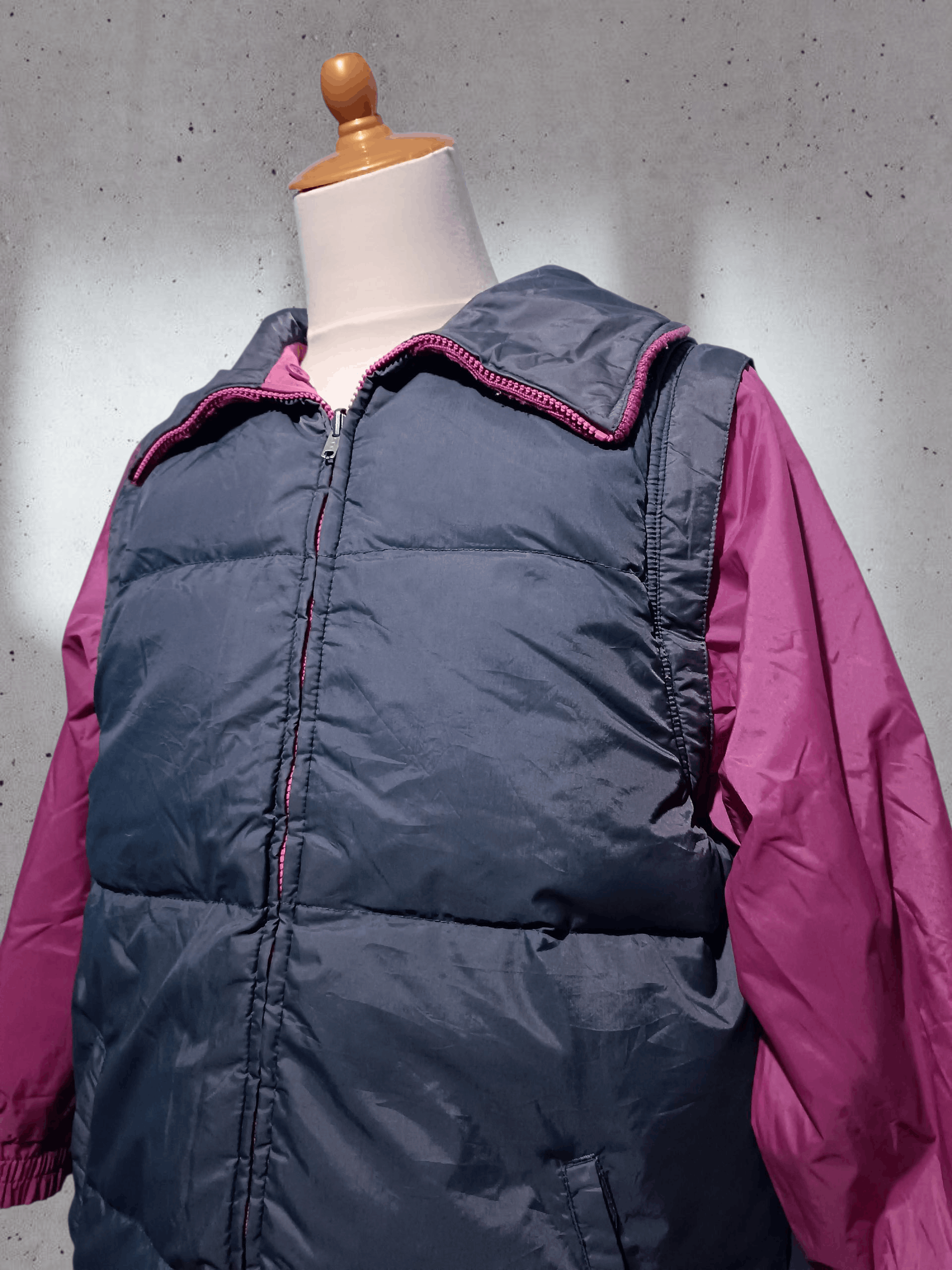 Japanese Brand Two Tone Convertible Puffer Down Jacket Size US L / EU 52-54 / 3 - 4 Thumbnail