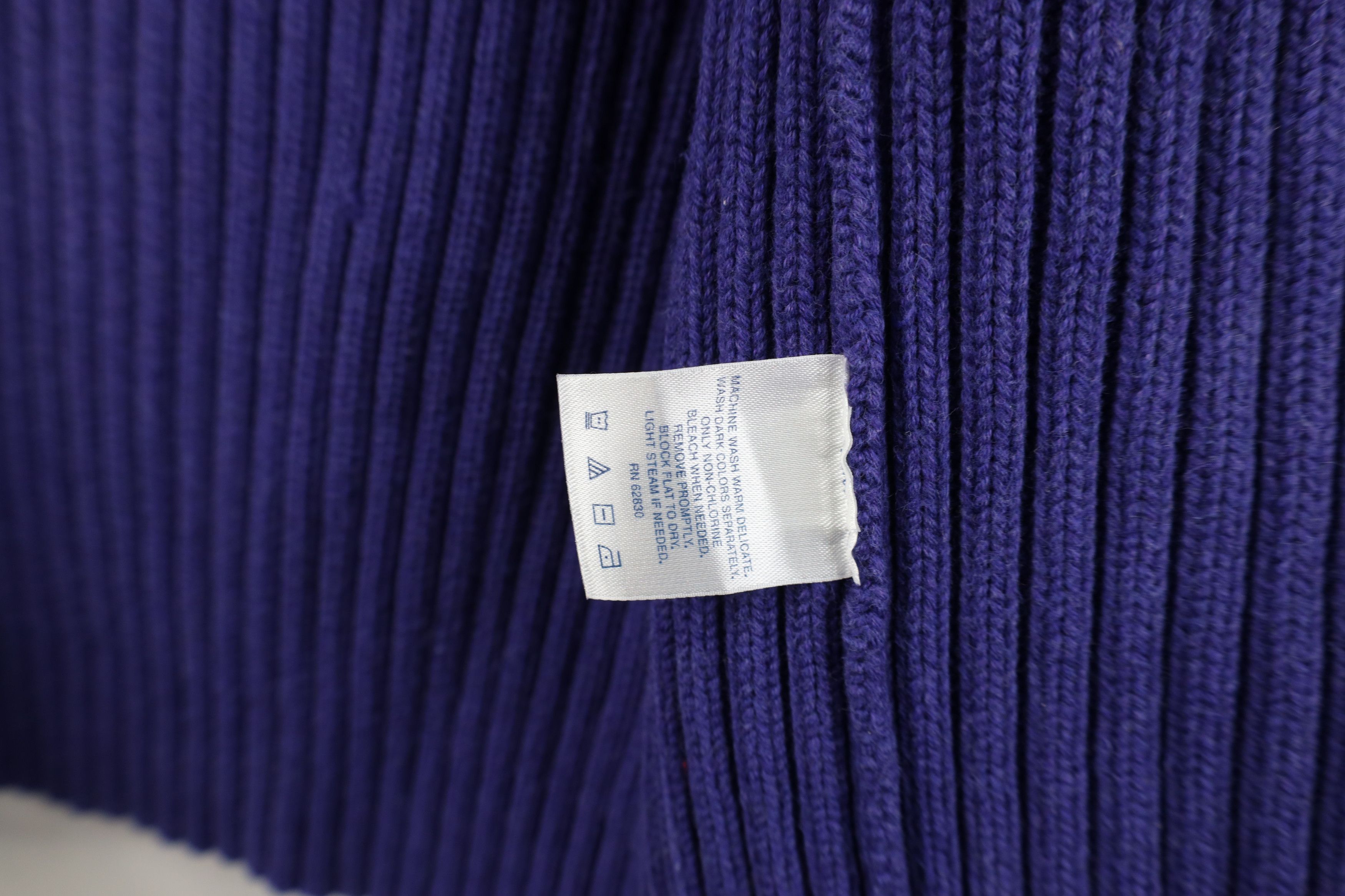 Lands' End Vintage 90s Lands End Cotton Cable Ribbed Knit Sweater Size L / US 10 / IT 46 - 8 Thumbnail
